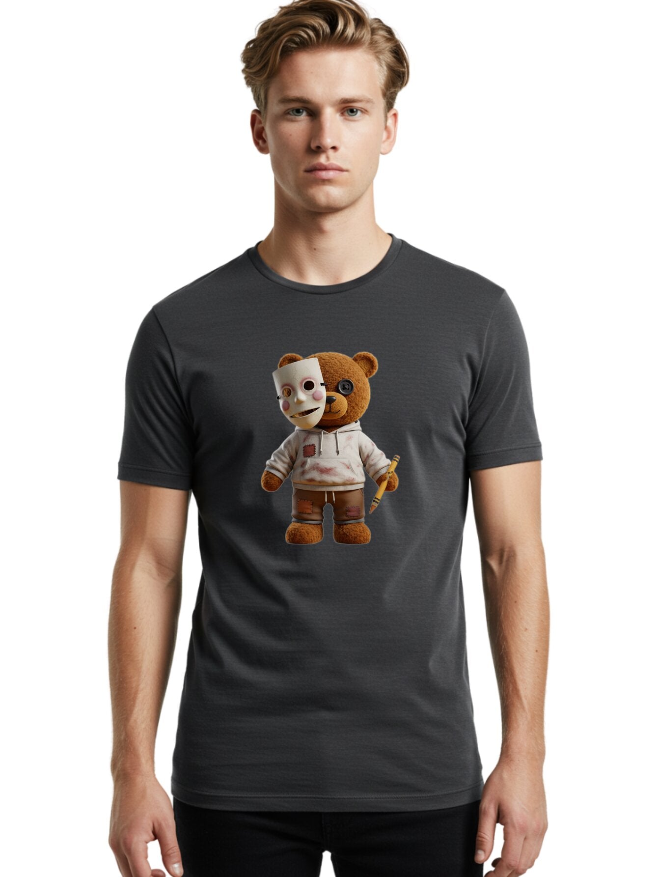 Teddy-1 Men'S Graphic Tee, 100% Cotton, Comfortable Casual Summer Wear, Machine Washable, Vintage Camera, Old Camera, Antique Camera, Black Camera, Classic Photography, Photography Equipment, Nostalgic Device, Film Camera, Camera Art Baq109 30