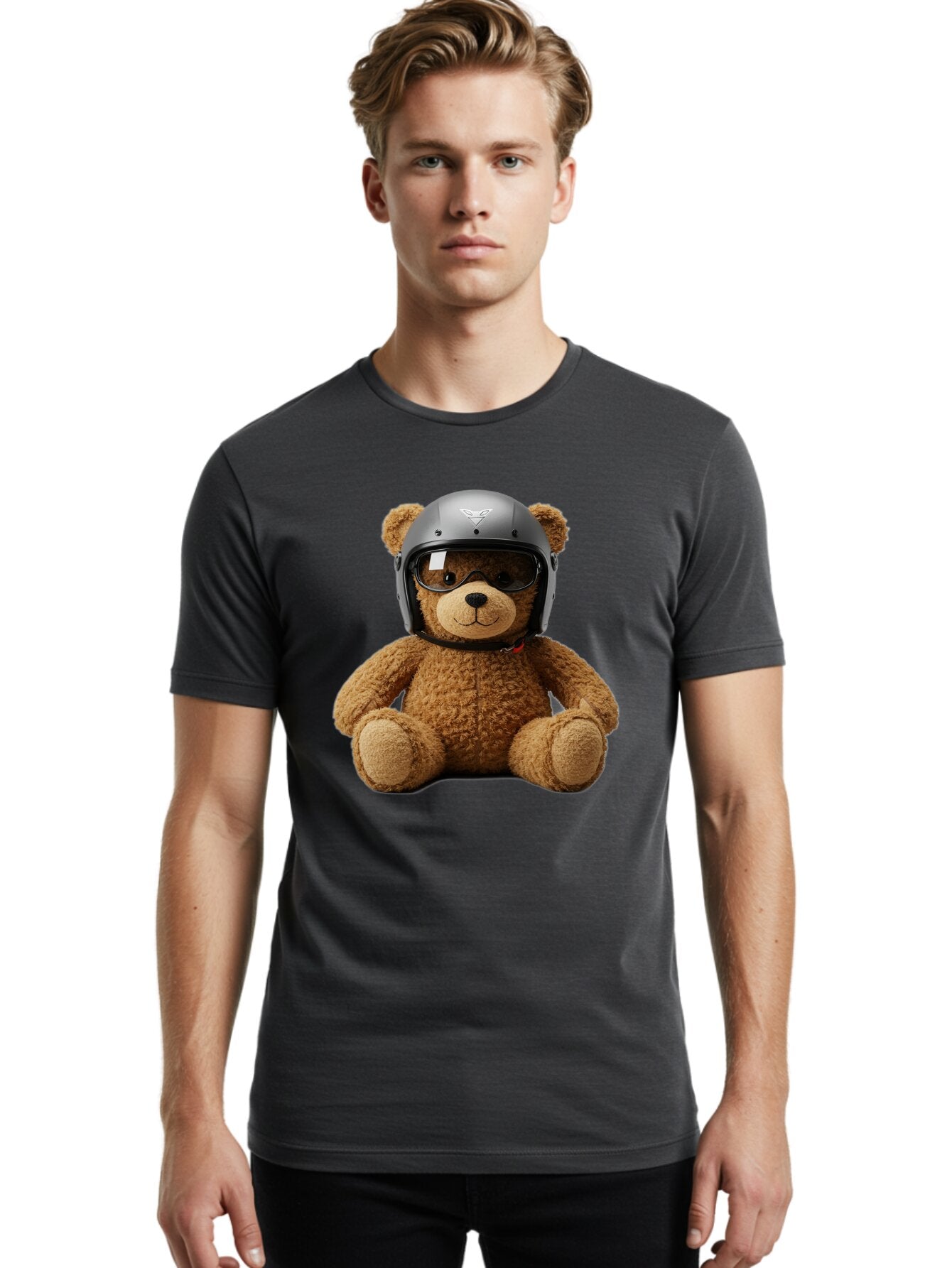 Teddy-Bear-With-Biker-Helmet Men'S Graphic Tee, 100% Cotton, Comfortable Casual Summer Wear, Machine Washable, Vintage Camera, Old Camera, Antique Camera, Black Camera, Classic Photography, Photography Equipment, Nostalgic Device, Film Camera, Baq112 29