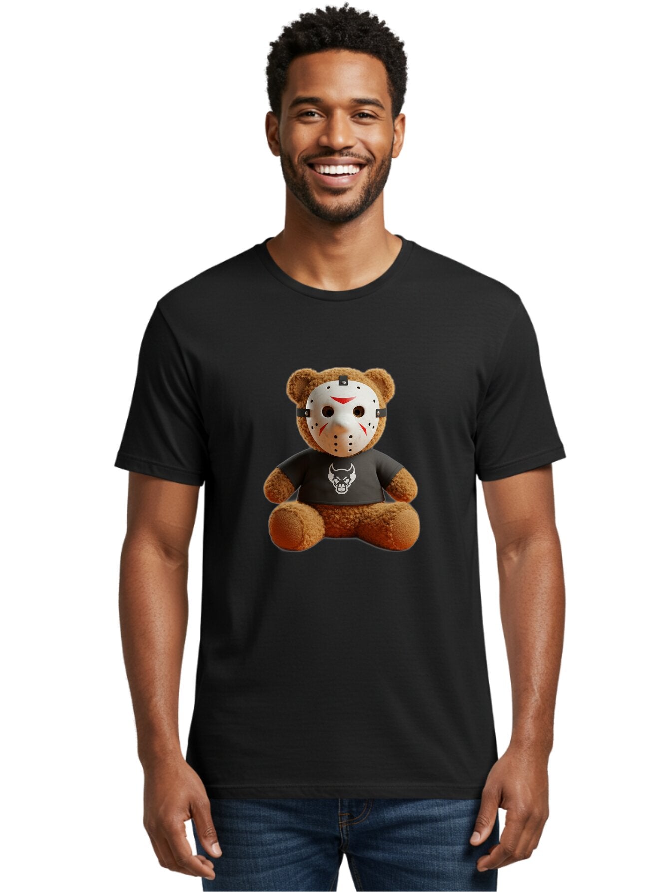 Teddy-Bear-With-Jason-Mask Men'S Graphic Tee, 100% Cotton, Comfortable Casual Summer Wear, Machine Washable, Vintage Camera, Old Camera, Antique Camera, Black Camera, Classic Photography, Photography Equipment, Nostalgic Device, Film Camera, Baq113 16