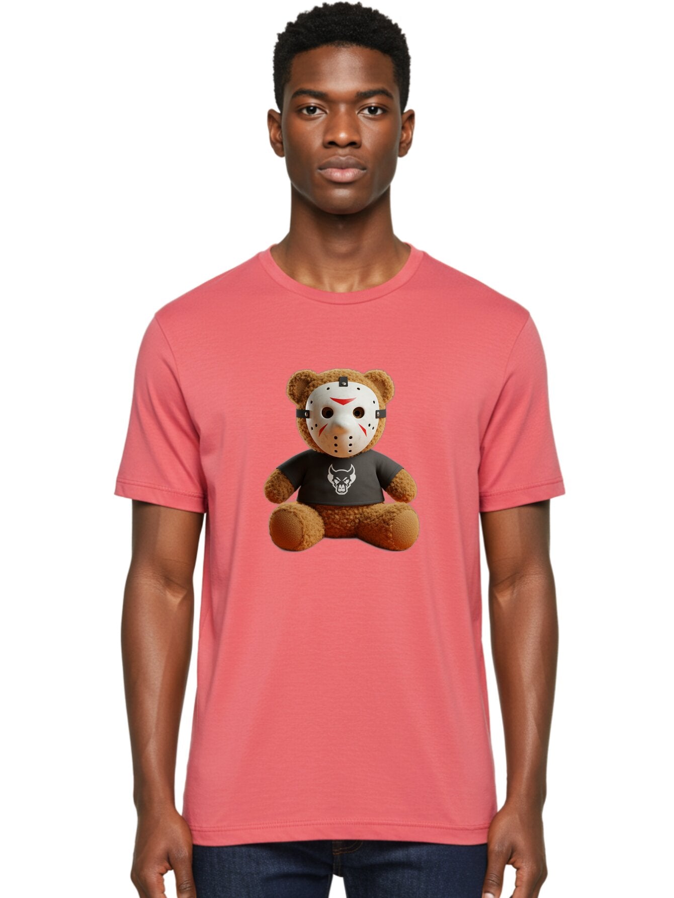 Teddy-Bear-With-Jason-Mask Men'S Graphic Tee, 100% Cotton, Comfortable Casual Summer Wear, Machine Washable, Vintage Camera, Old Camera, Antique Camera, Black Camera, Classic Photography, Photography Equipment, Nostalgic Device, Film Camera, Baq113 20