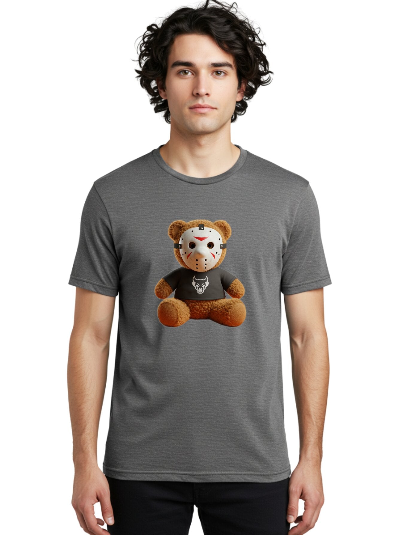 Teddy-Bear-With-Jason-Mask Men'S Graphic Tee, 100% Cotton, Comfortable Casual Summer Wear, Machine Washable, Vintage Camera, Old Camera, Antique Camera, Black Camera, Classic Photography, Photography Equipment, Nostalgic Device, Film Camera, Baq113 17