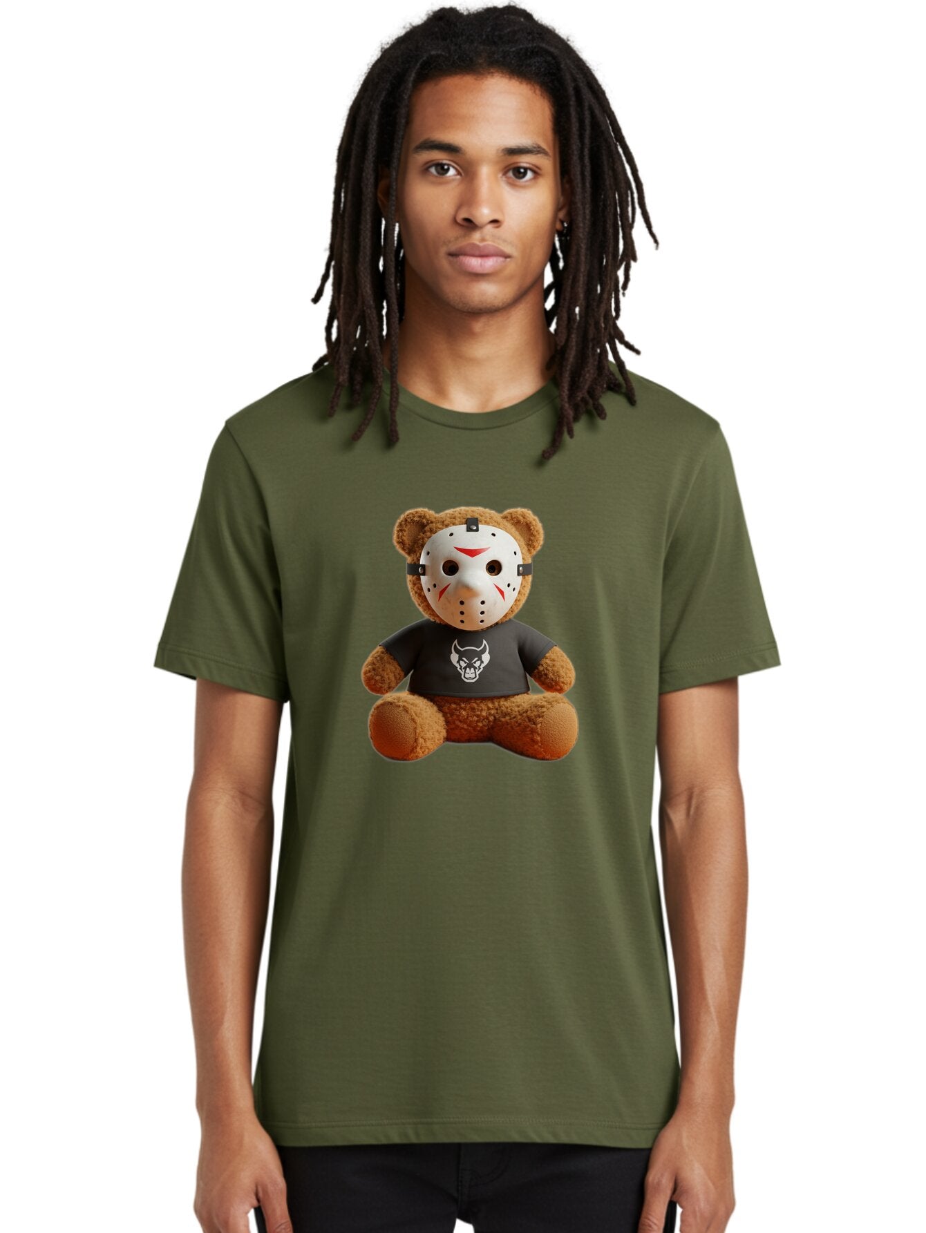Teddy-Bear-With-Jason-Mask Men'S Graphic Tee, 100% Cotton, Comfortable Casual Summer Wear, Machine Washable, Vintage Camera, Old Camera, Antique Camera, Black Camera, Classic Photography, Photography Equipment, Nostalgic Device, Film Camera, Baq113 19