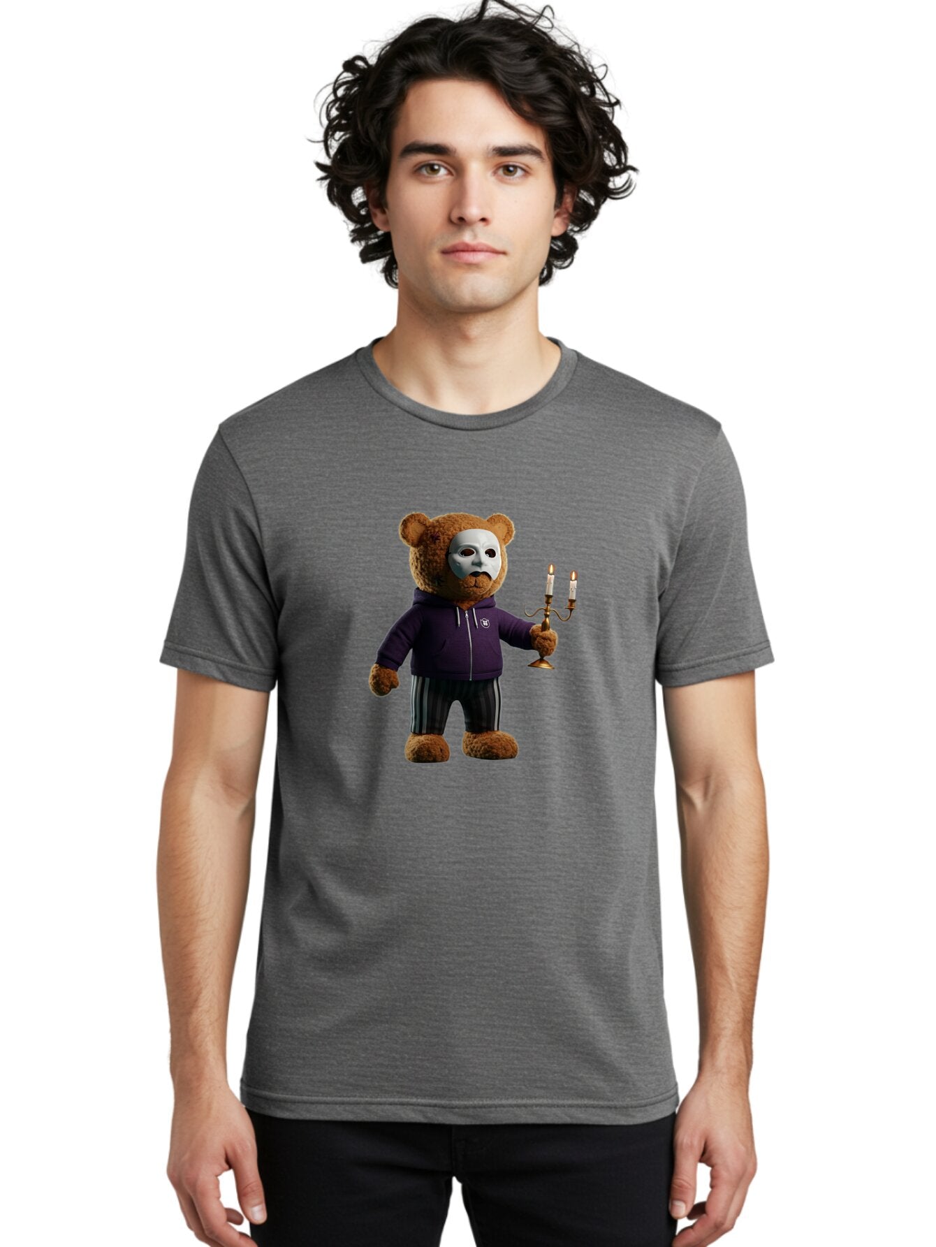 Teddy-Bear-With-Mask Men'S Graphic Tee, 100% Cotton, Comfortable Casual Summer Wear, Machine Washable, Vintage Camera, Old Camera, Antique Camera, Black Camera, Classic Photography, Photography Equipment, Nostalgic Device, Film Camera, Baq114 17