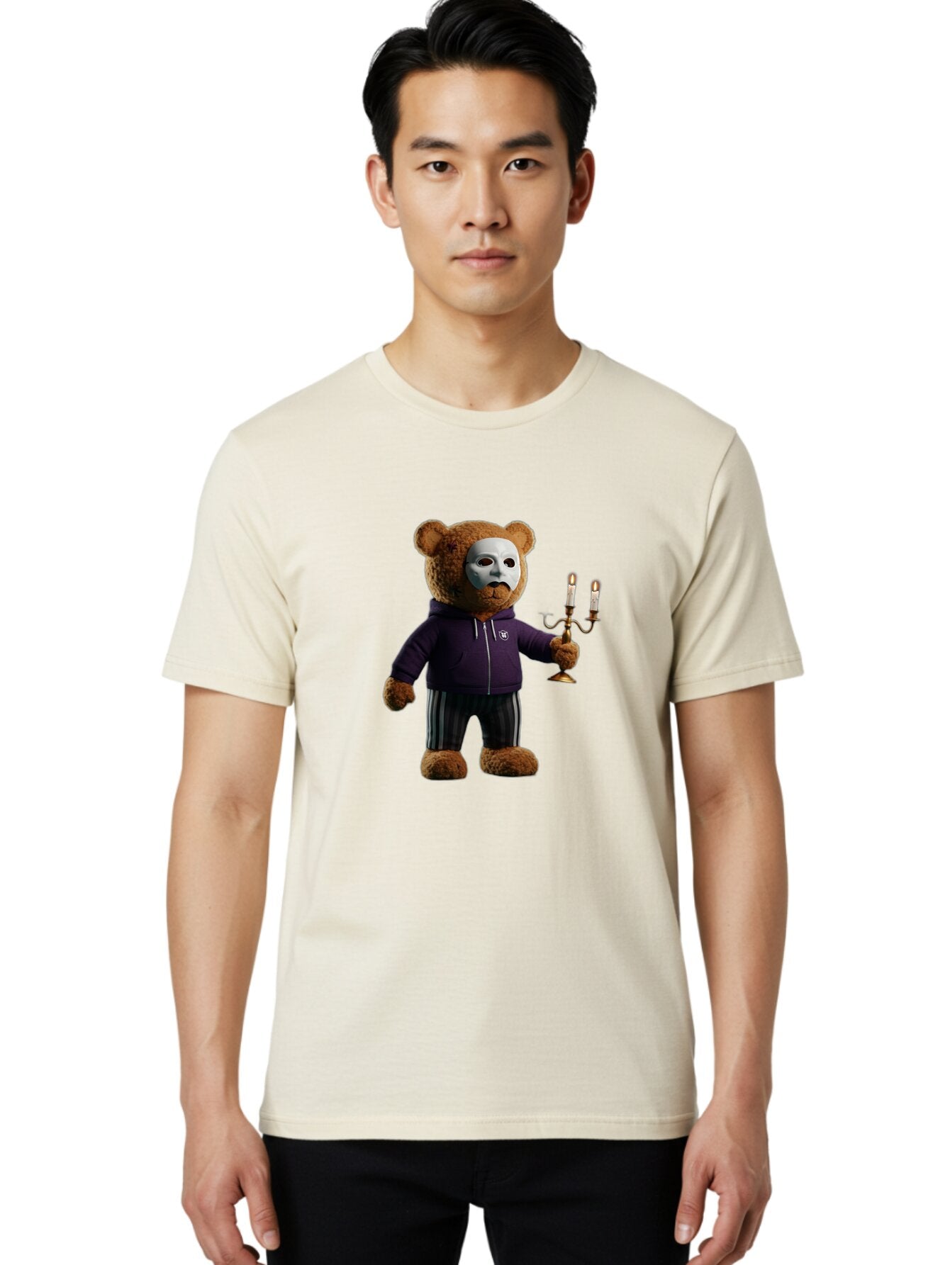 Teddy-Bear-With-Mask Men'S Graphic Tee, 100% Cotton, Comfortable Casual Summer Wear, Machine Washable, Vintage Camera, Old Camera, Antique Camera, Black Camera, Classic Photography, Photography Equipment, Nostalgic Device, Film Camera, Baq114 28