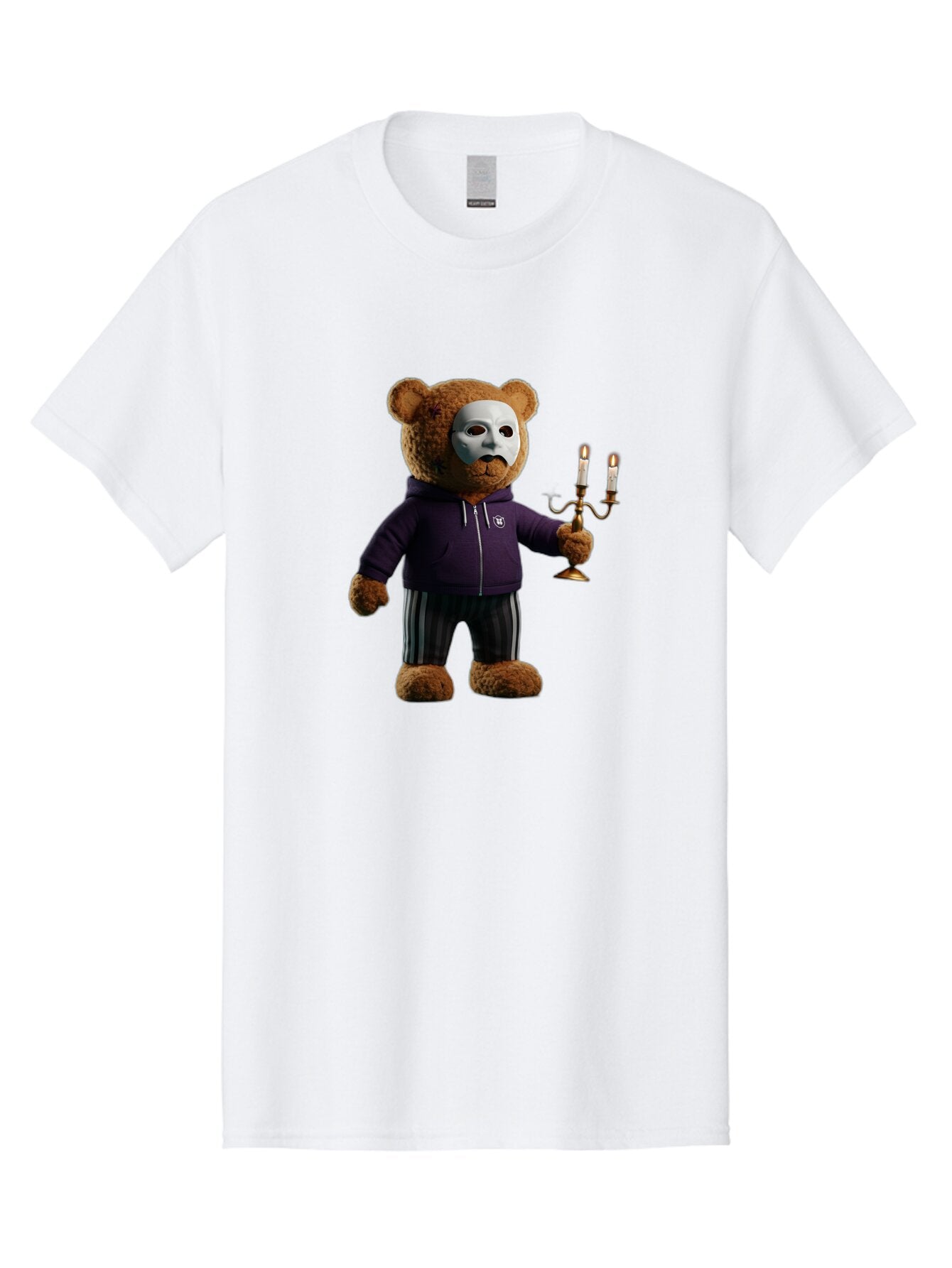 Teddy-Bear-With-Mask Men'S Graphic Tee, 100% Cotton, Comfortable Casual Summer Wear, Machine Washable, Vintage Camera, Old Camera, Antique Camera, Black Camera, Classic Photography, Photography Equipment, Nostalgic Device, Film Camera, Baq114 3