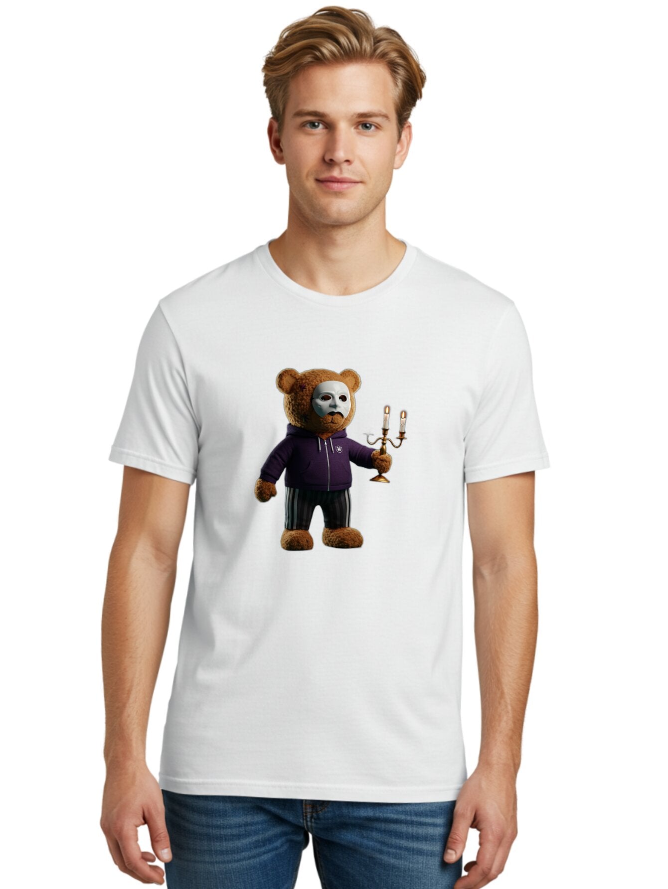 Teddy-Bear-With-Mask Men'S Graphic Tee, 100% Cotton, Comfortable Casual Summer Wear, Machine Washable, Vintage Camera, Old Camera, Antique Camera, Black Camera, Classic Photography, Photography Equipment, Nostalgic Device, Film Camera, Baq114 22