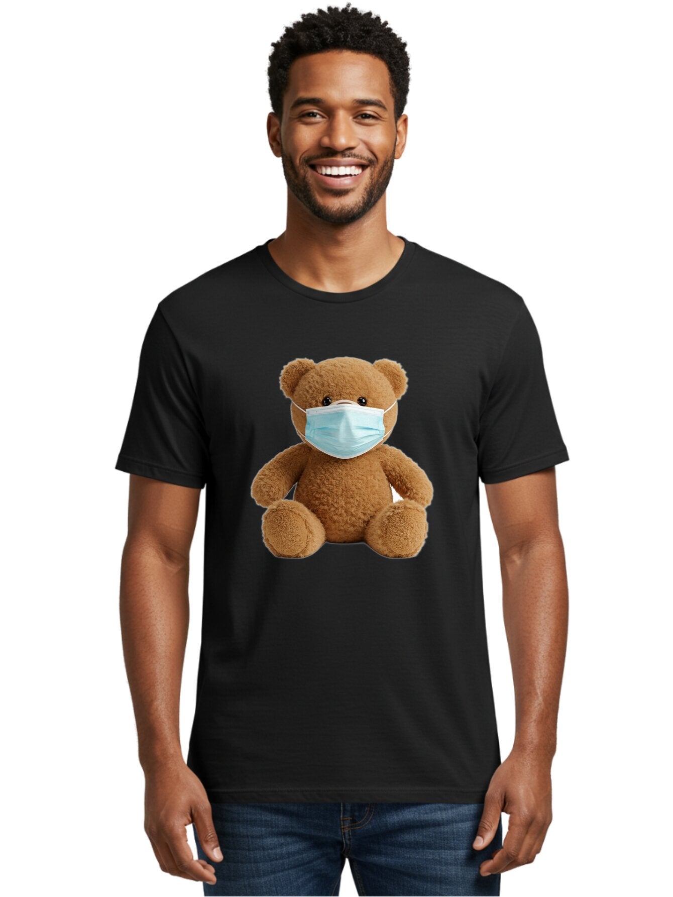 Teddy-Bear-With-Surgical-Mask Men'S Graphic Tee, 100% Cotton, Comfortable Casual Summer Wear, Machine Washable, Vintage Camera, Old Camera, Antique Camera, Black Camera, Classic Photography, Photography Equipment, Nostalgic Device, Baq115 29