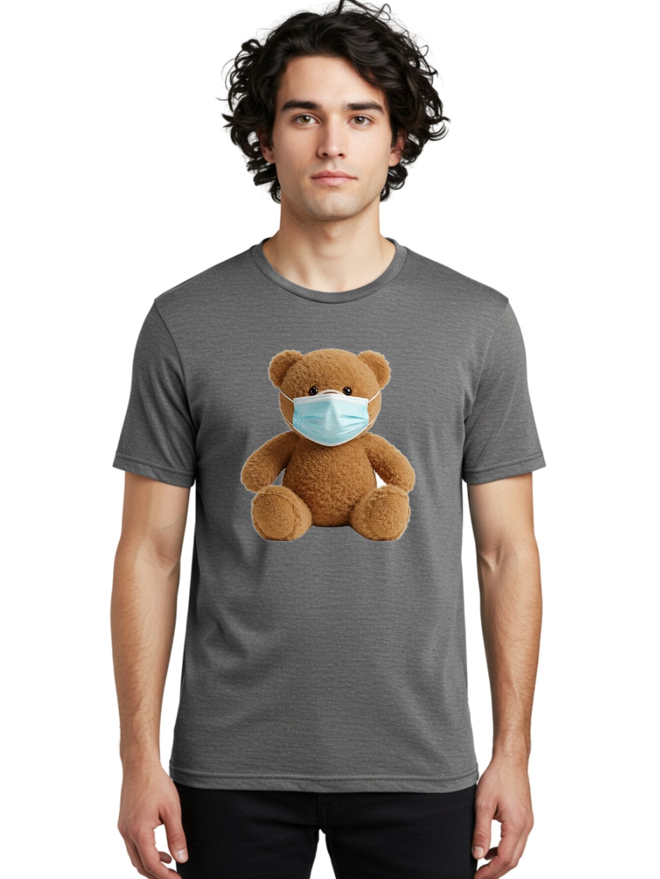 Teddy-Bear-With-Surgical-Mask Men'S Graphic Tee, 100% Cotton, Comfortable Casual Summer Wear, Machine Washable, Vintage Camera, Old Camera, Antique Camera, Black Camera, Classic Photography, Photography Equipment, Nostalgic Device, Baq115 26
