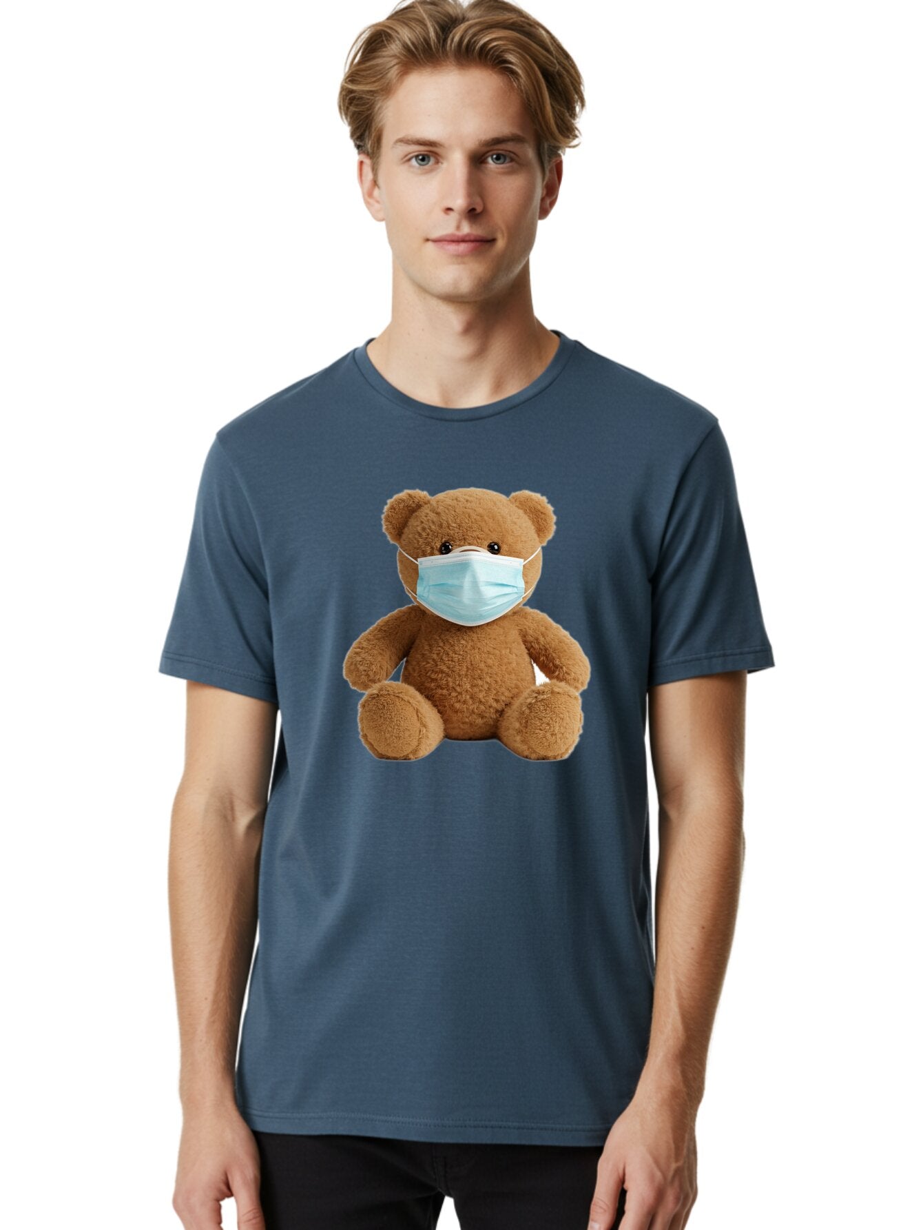 Teddy-Bear-With-Surgical-Mask Men'S Graphic Tee, 100% Cotton, Comfortable Casual Summer Wear, Machine Washable, Vintage Camera, Old Camera, Antique Camera, Black Camera, Classic Photography, Photography Equipment, Nostalgic Device, Baq115 21