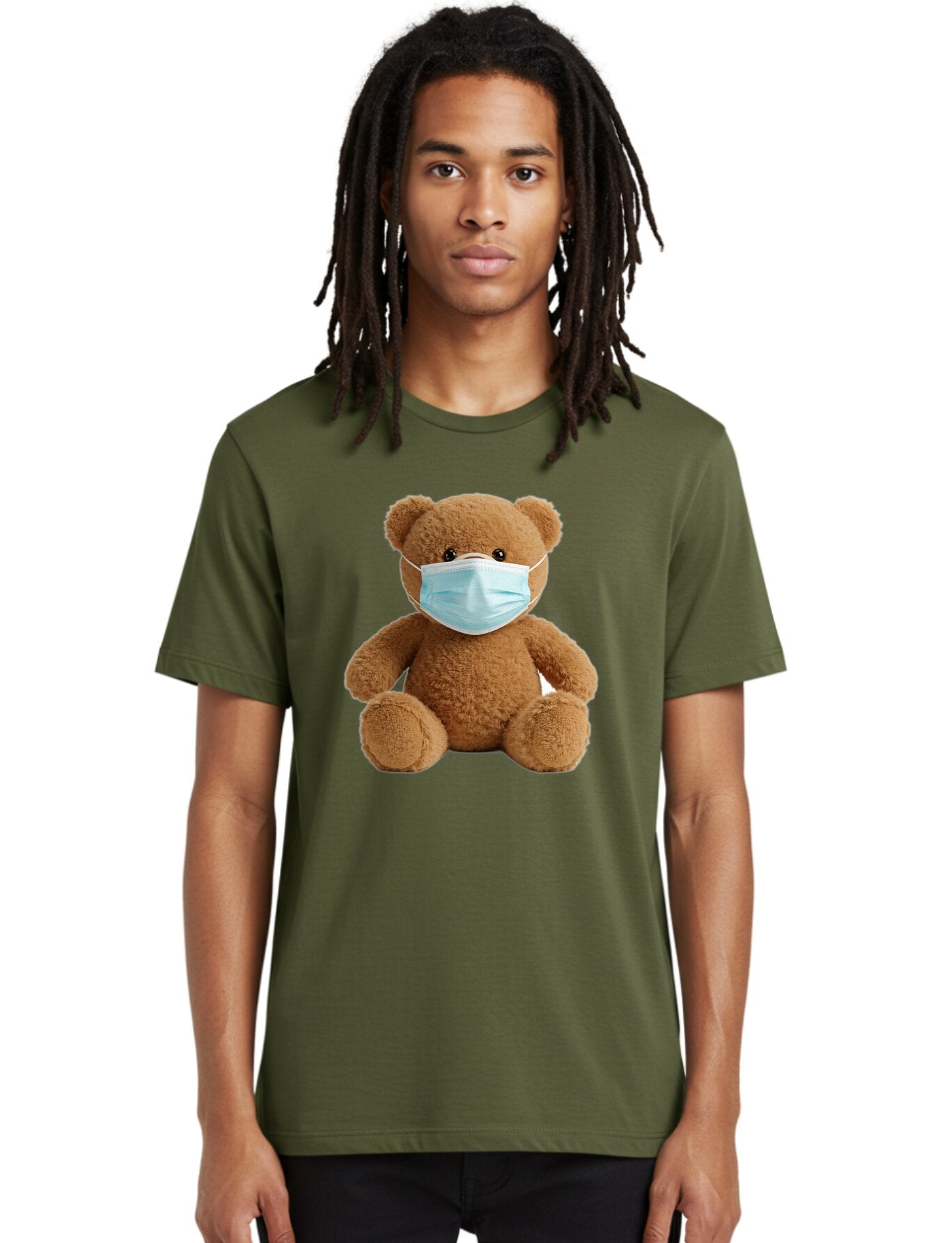 Teddy-Bear-With-Surgical-Mask Men'S Graphic Tee, 100% Cotton, Comfortable Casual Summer Wear, Machine Washable, Vintage Camera, Old Camera, Antique Camera, Black Camera, Classic Photography, Photography Equipment, Nostalgic Device, Baq115 24