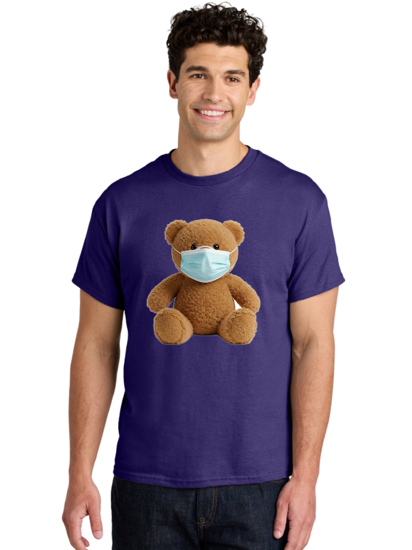 Teddy-Bear-With-Surgical-Mask Men'S Graphic Tee, 100% Cotton, Comfortable Casual Summer Wear, Machine Washable, Vintage Camera, Old Camera, Antique Camera, Black Camera, Classic Photography, Photography Equipment, Nostalgic Device, Baq115 19