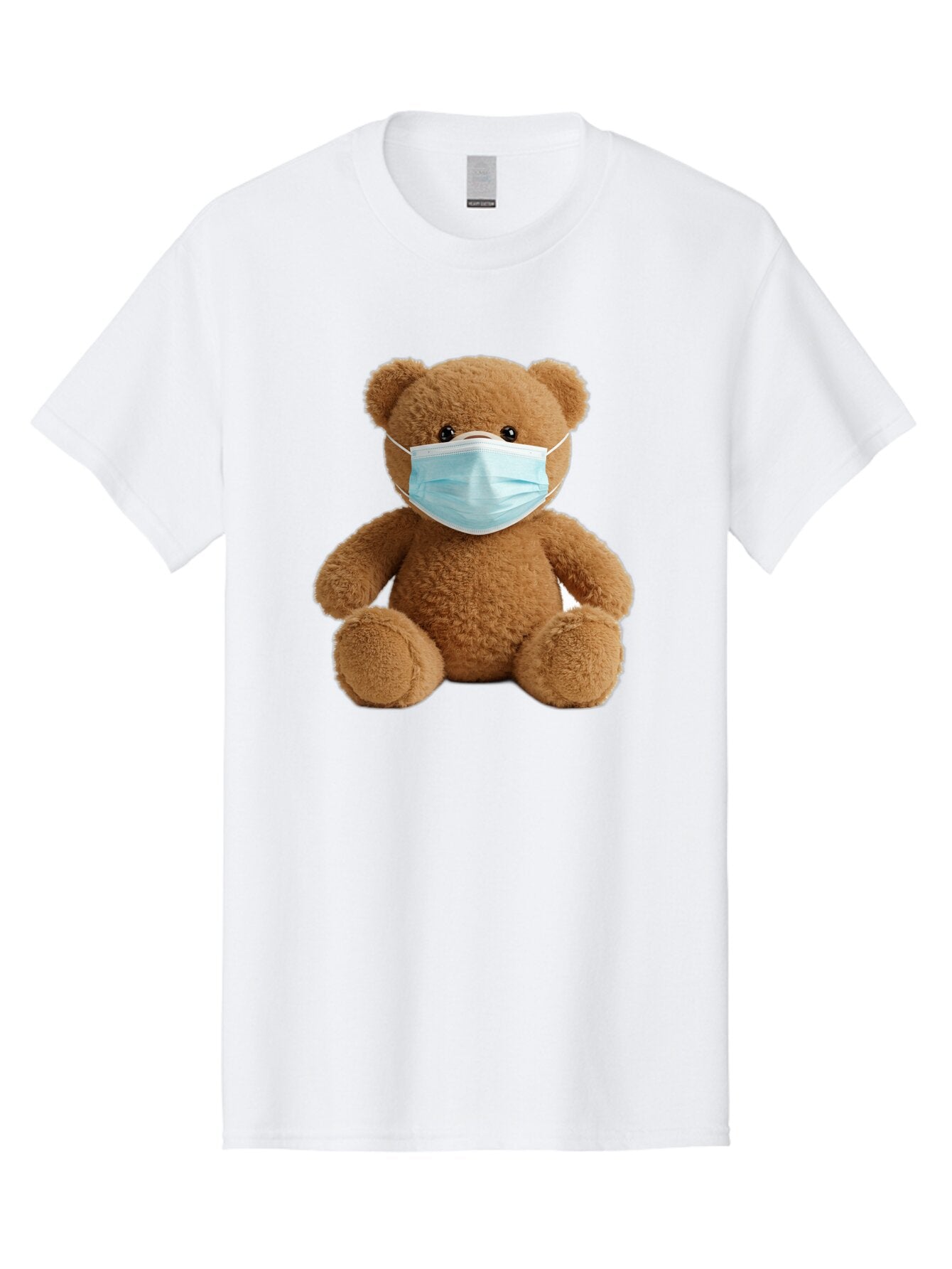 Teddy-Bear-With-Surgical-Mask Men'S Graphic Tee, 100% Cotton, Comfortable Casual Summer Wear, Machine Washable, Vintage Camera, Old Camera, Antique Camera, Black Camera, Classic Photography, Photography Equipment, Nostalgic Device, Baq115 3