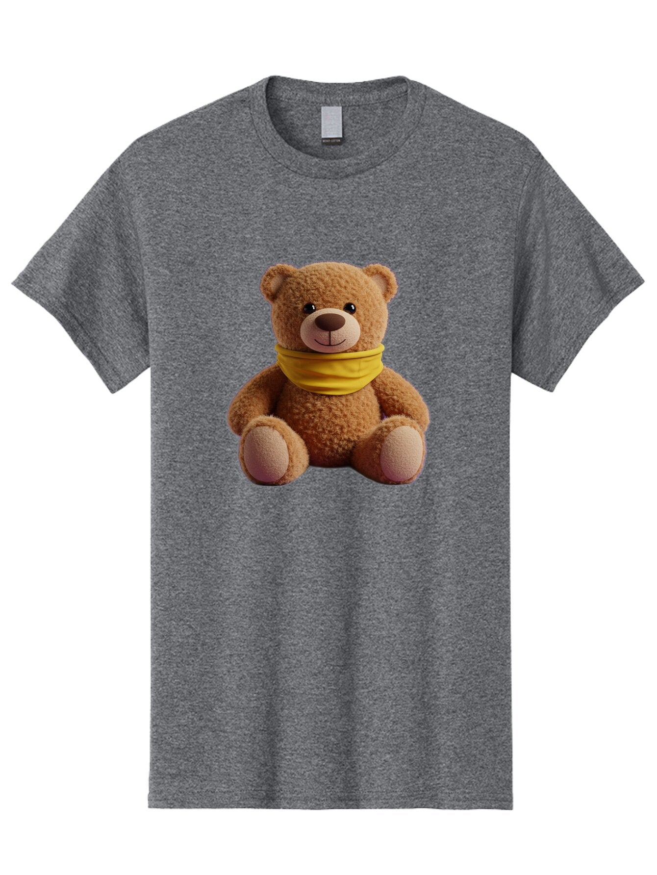 Teddy-Bear-With-Yellow-Bandana Men'S Graphic Tee, 100% Cotton, Comfortable Casual Summer Wear, Machine Washable, Vintage Camera, Old Camera, Antique Camera, Black Camera, Classic Photography, Photography Equipment, Nostalgic Device, Baq116 3
