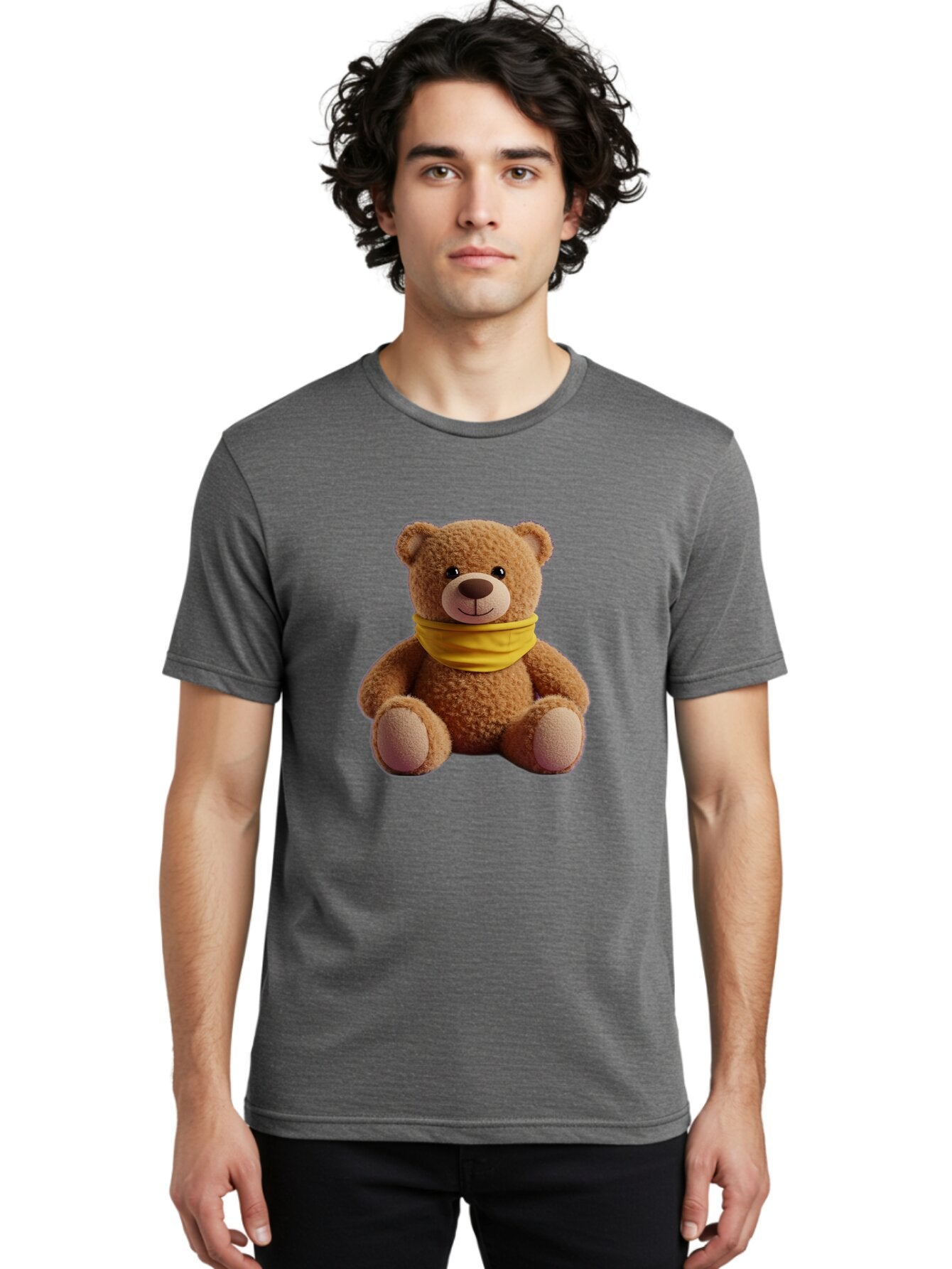 Teddy-Bear-With-Yellow-Bandana Men'S Graphic Tee, 100% Cotton, Comfortable Casual Summer Wear, Machine Washable, Vintage Camera, Old Camera, Antique Camera, Black Camera, Classic Photography, Photography Equipment, Nostalgic Device, Baq116 22