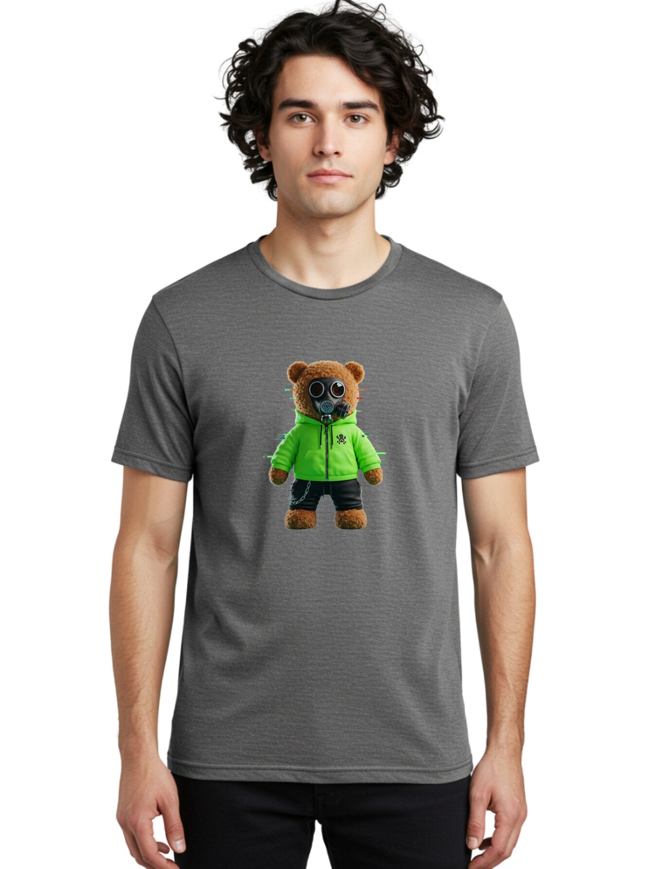 Teddy-Gas-Mask Men'S Graphic Tee, 100% Cotton, Comfortable Casual Summer Wear, Machine Washable, Vintage Camera, Old Camera, Antique Camera, Black Camera, Classic Photography, Photography Equipment, Nostalgic Device, Film Camera, Camera Art Baq118 16