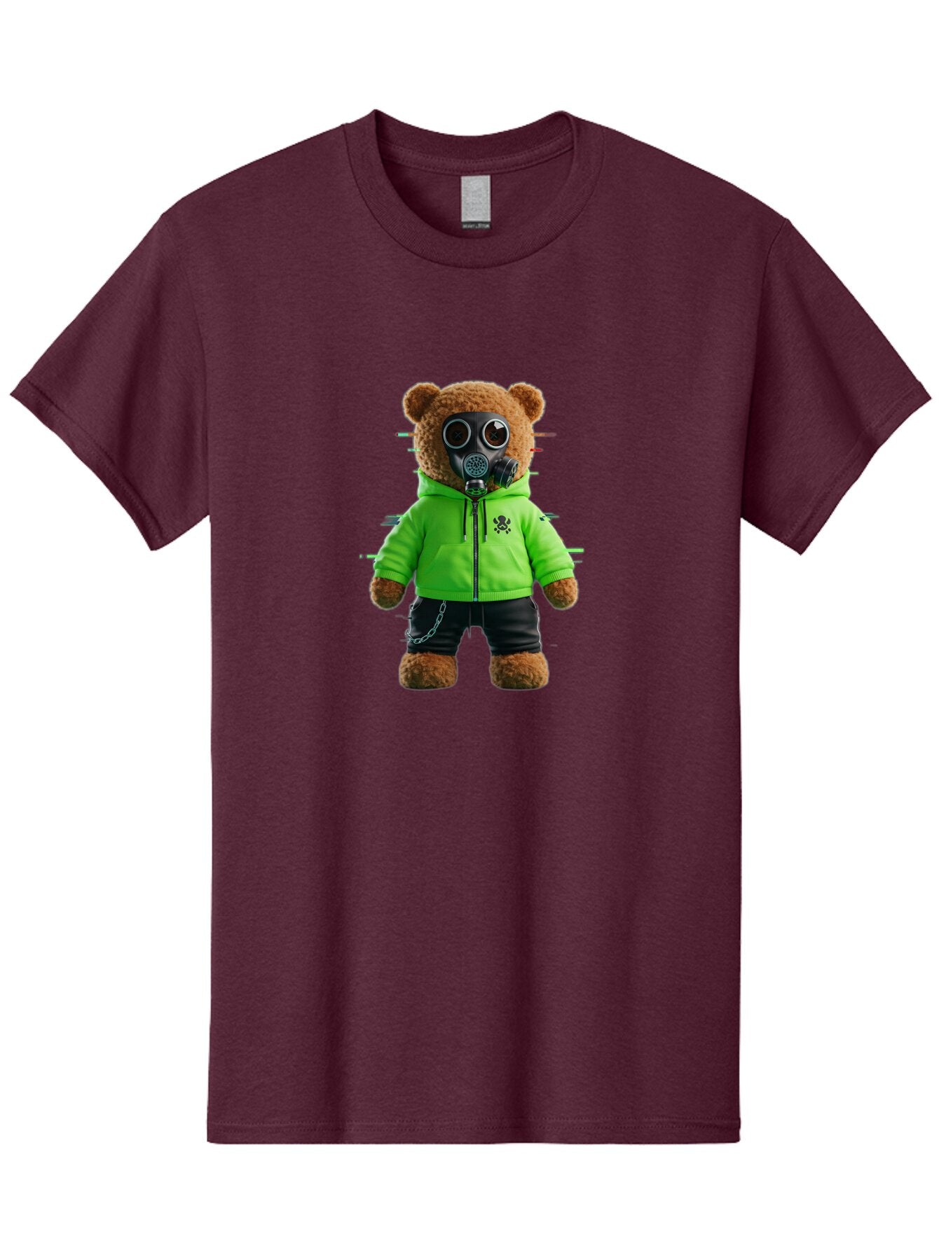Teddy-Gas-Mask Men'S Graphic Tee, 100% Cotton, Comfortable Casual Summer Wear, Machine Washable, Vintage Camera, Old Camera, Antique Camera, Black Camera, Classic Photography, Photography Equipment, Nostalgic Device, Film Camera, Camera Art Baq118 1