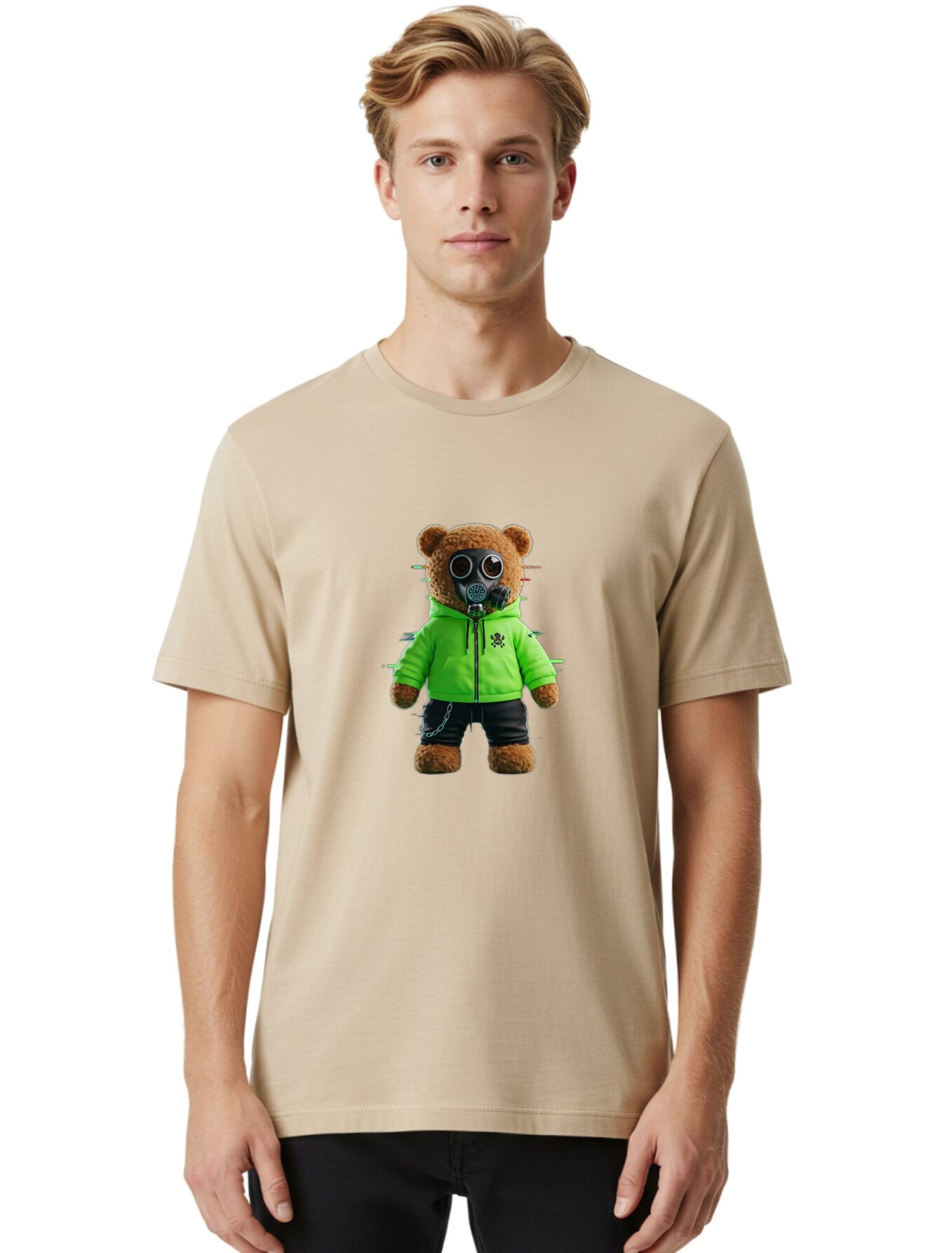 Teddy-Gas-Mask Men'S Graphic Tee, 100% Cotton, Comfortable Casual Summer Wear, Machine Washable, Vintage Camera, Old Camera, Antique Camera, Black Camera, Classic Photography, Photography Equipment, Nostalgic Device, Film Camera, Camera Art Baq118 20