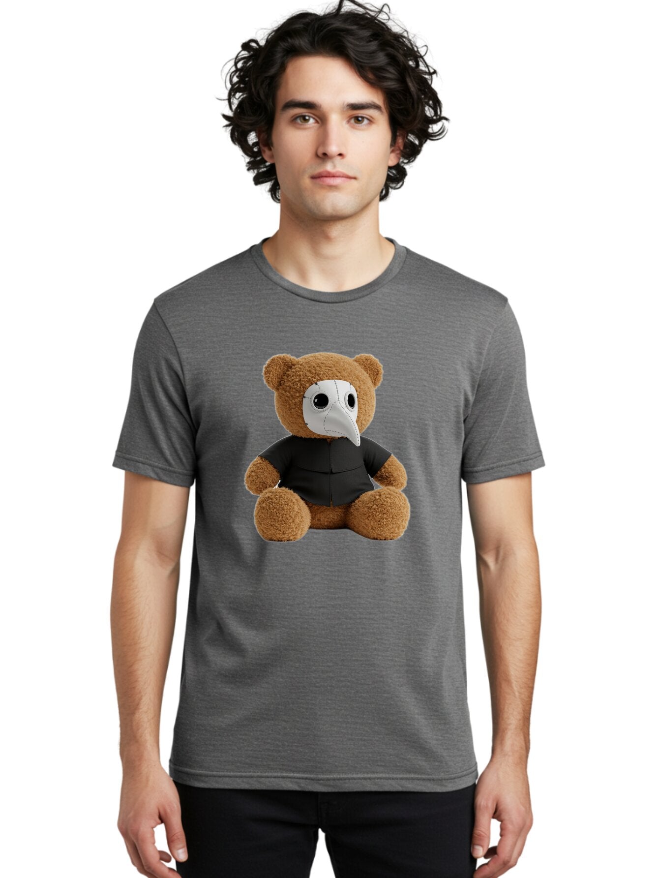 Teddy-In-Plague-Mask Men'S Graphic Tee, 100% Cotton, Comfortable Casual Summer Wear, Machine Washable, Vintage Camera, Old Camera, Antique Camera, Black Camera, Classic Photography, Photography Equipment, Nostalgic Device, Film Camera, Baq120 24