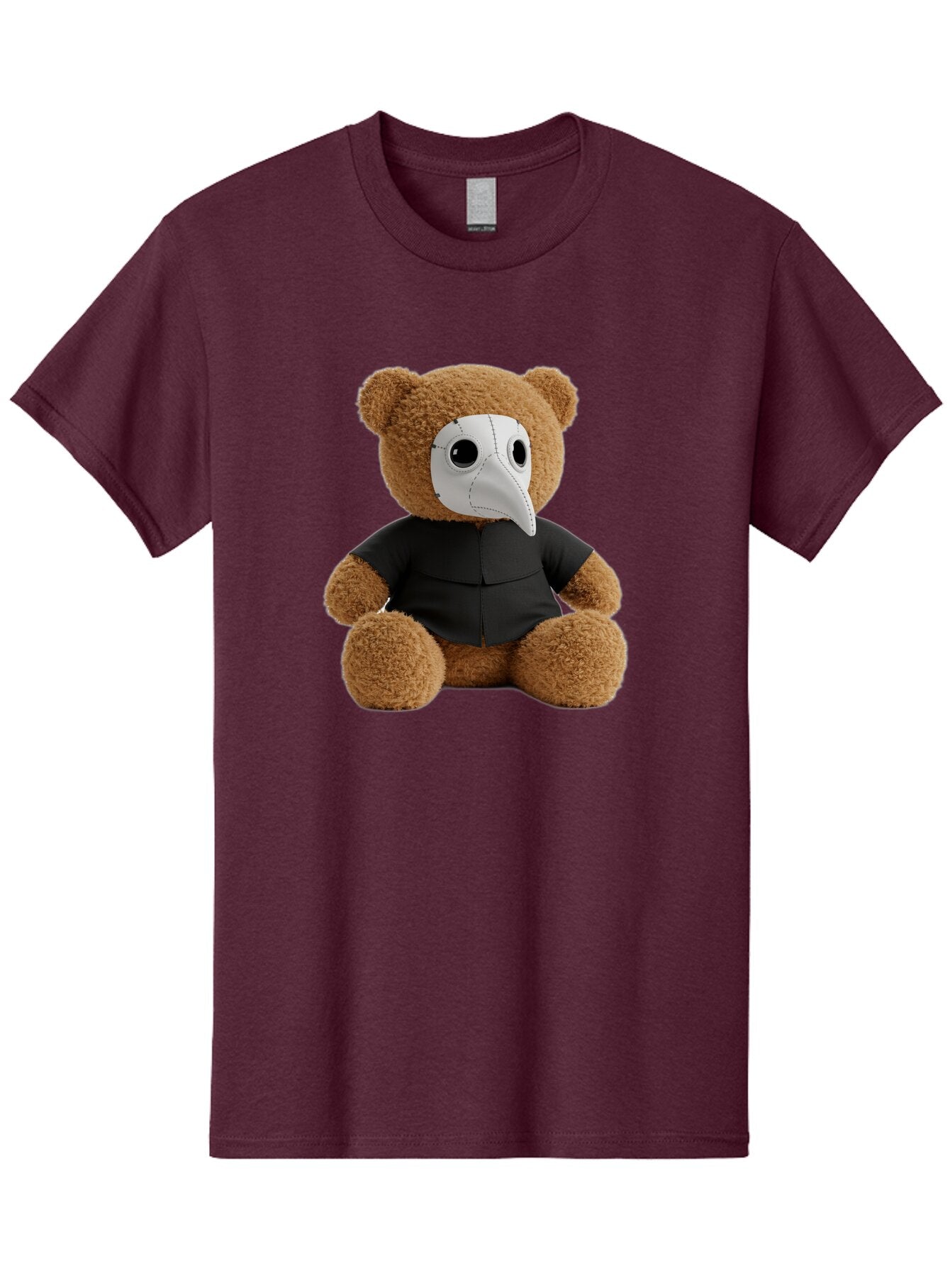 Teddy-In-Plague-Mask Men'S Graphic Tee, 100% Cotton, Comfortable Casual Summer Wear, Machine Washable, Vintage Camera, Old Camera, Antique Camera, Black Camera, Classic Photography, Photography Equipment, Nostalgic Device, Film Camera, Baq120 1