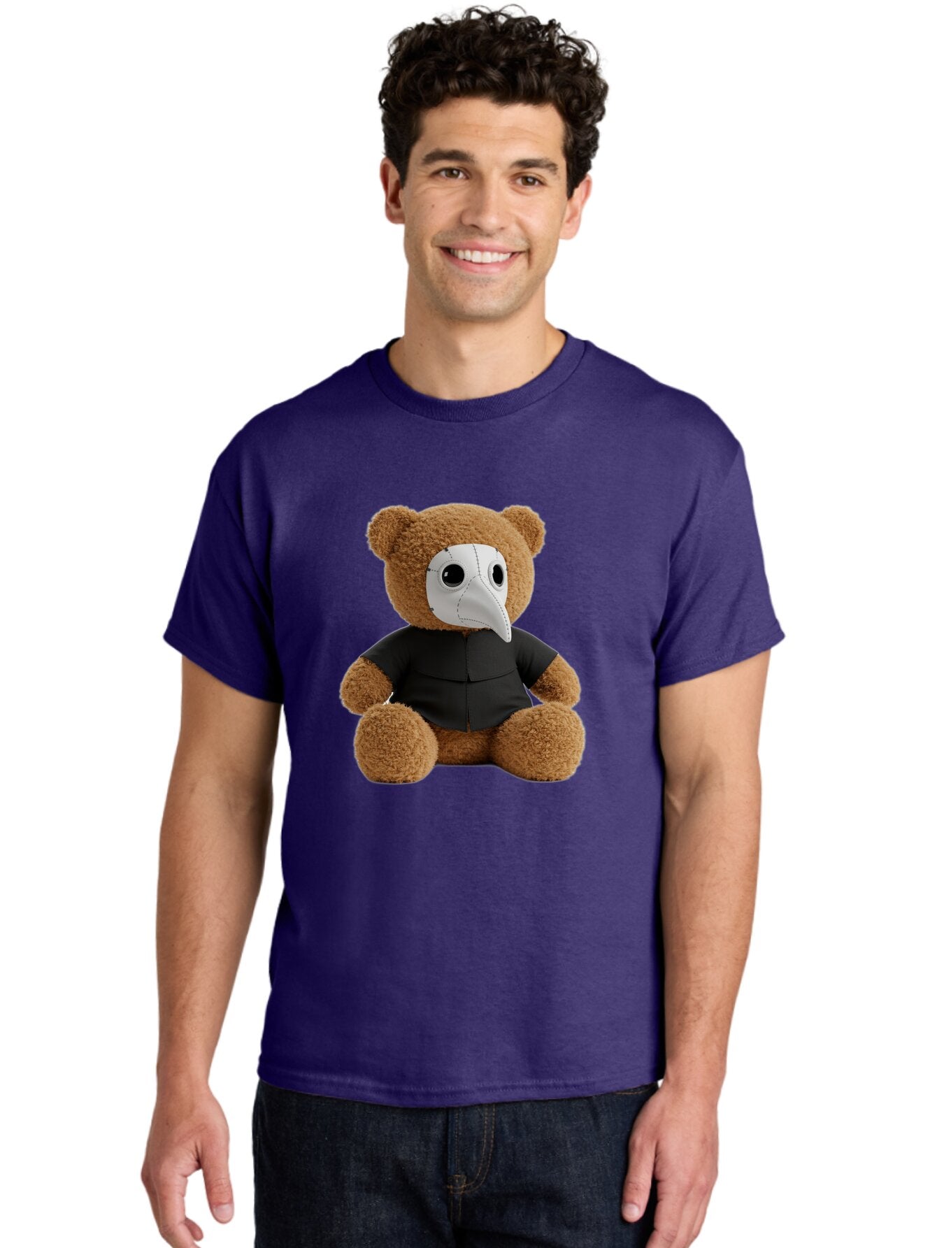 Teddy-In-Plague-Mask Men'S Graphic Tee, 100% Cotton, Comfortable Casual Summer Wear, Machine Washable, Vintage Camera, Old Camera, Antique Camera, Black Camera, Classic Photography, Photography Equipment, Nostalgic Device, Film Camera, Baq120 27