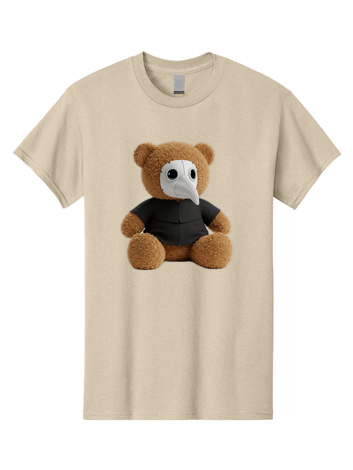 Teddy-In-Plague-Mask Men'S Graphic Tee, 100% Cotton, Comfortable Casual Summer Wear, Machine Washable, Vintage Camera, Old Camera, Antique Camera, Black Camera, Classic Photography, Photography Equipment, Nostalgic Device, Film Camera, Baq120 3