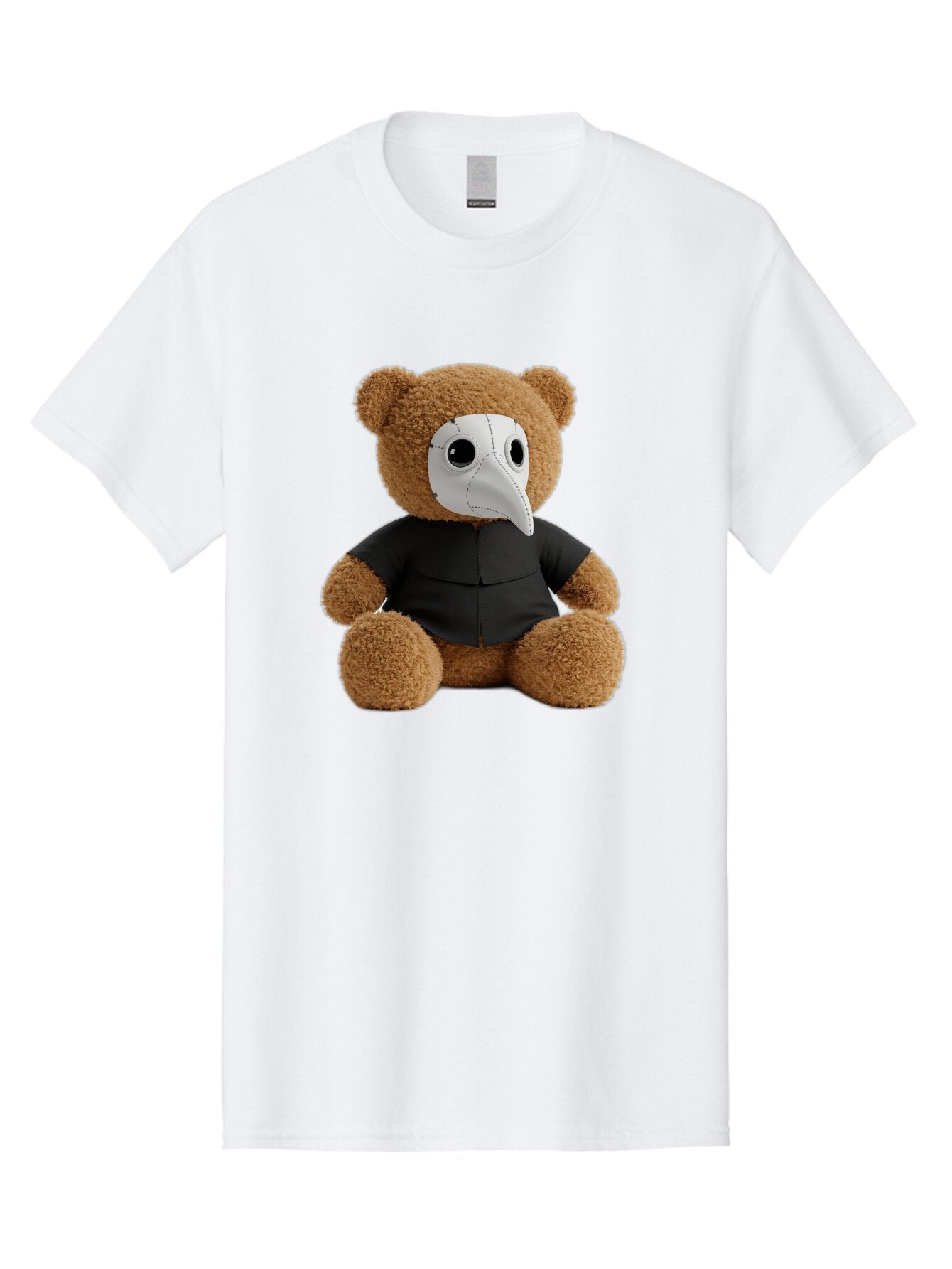 Teddy-In-Plague-Mask Men'S Graphic Tee, 100% Cotton, Comfortable Casual Summer Wear, Machine Washable, Vintage Camera, Old Camera, Antique Camera, Black Camera, Classic Photography, Photography Equipment, Nostalgic Device, Film Camera, Baq120 9