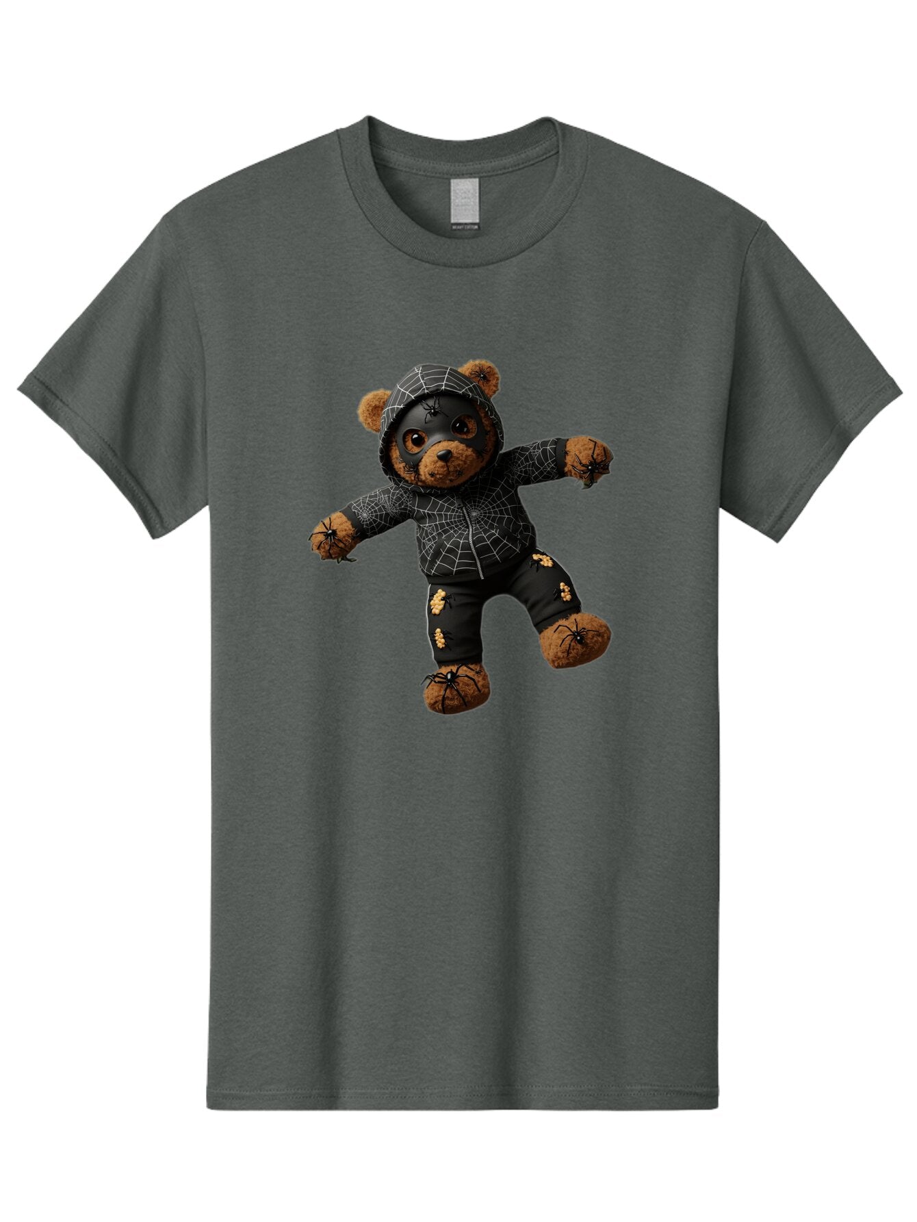 Teddy-In-Spider-Costume Men'S Graphic Tee, 100% Cotton, Comfortable Casual Summer Wear, Machine Washable, Vintage Camera, Old Camera, Antique Camera, Black Camera, Classic Photography, Photography Equipment, Nostalgic Device, Film Camera, Baq121 1