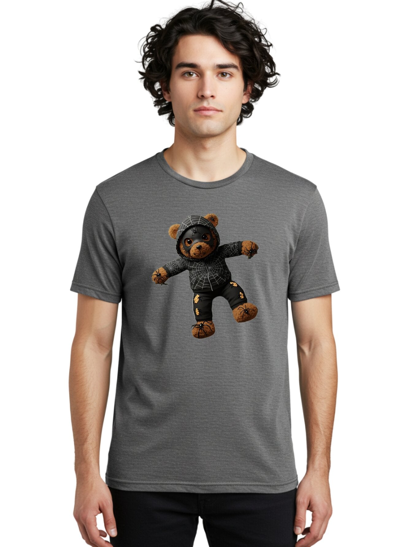 Teddy-In-Spider-Costume Men'S Graphic Tee, 100% Cotton, Comfortable Casual Summer Wear, Machine Washable, Vintage Camera, Old Camera, Antique Camera, Black Camera, Classic Photography, Photography Equipment, Nostalgic Device, Film Camera, Baq121 28