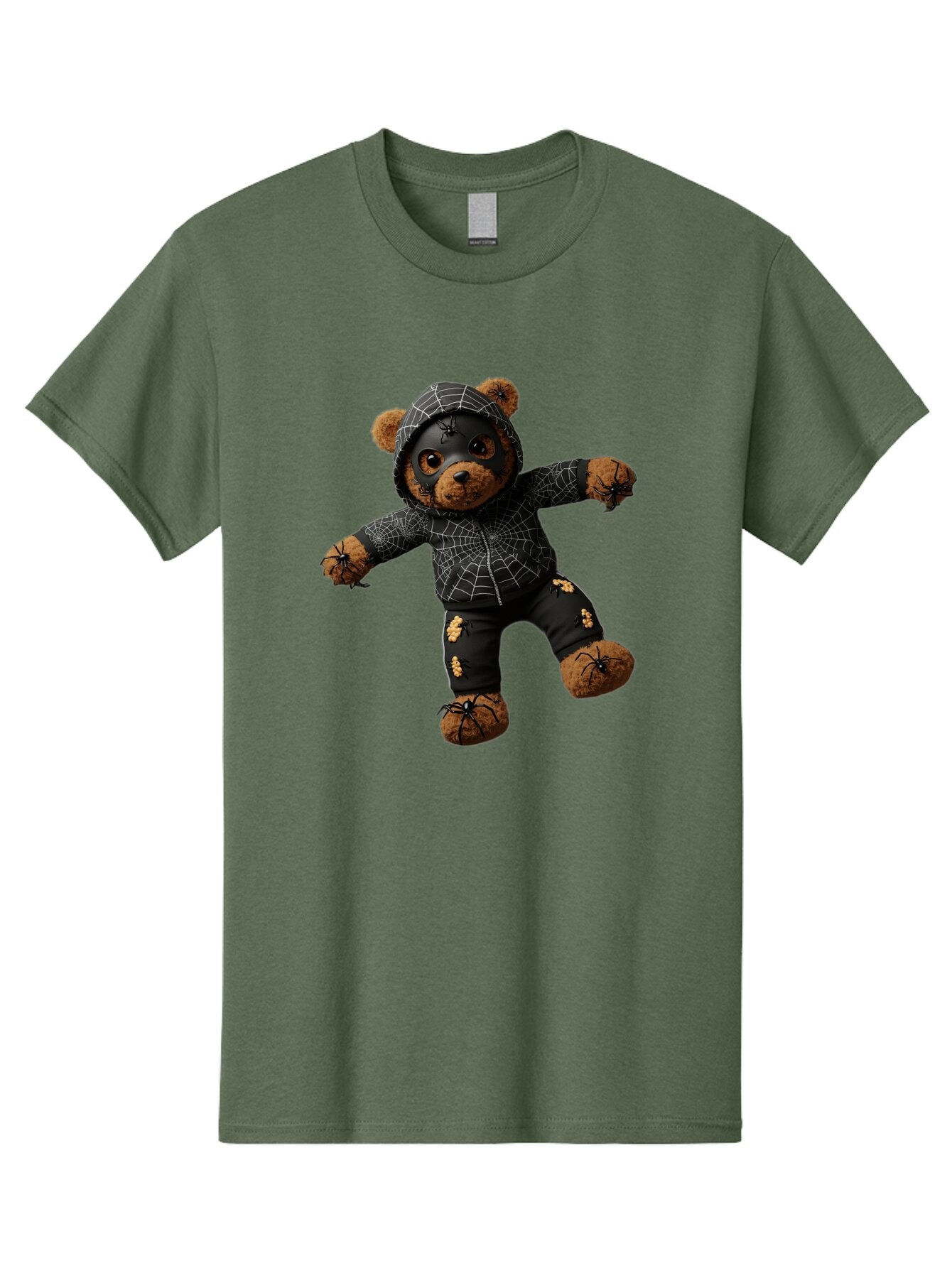 Teddy-In-Spider-Costume Men'S Graphic Tee, 100% Cotton, Comfortable Casual Summer Wear, Machine Washable, Vintage Camera, Old Camera, Antique Camera, Black Camera, Classic Photography, Photography Equipment, Nostalgic Device, Film Camera, Baq121 2