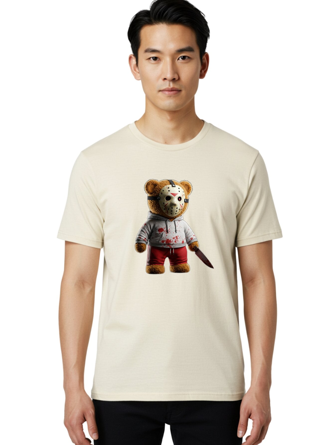 Teddy-Jason-Voorhees Men'S Graphic Tee, 100% Cotton, Comfortable Casual Summer Wear, Machine Washable, Vintage Camera, Old Camera, Antique Camera, Black Camera, Classic Photography, Photography Equipment, Nostalgic Device, Film Camera, Baq123 29