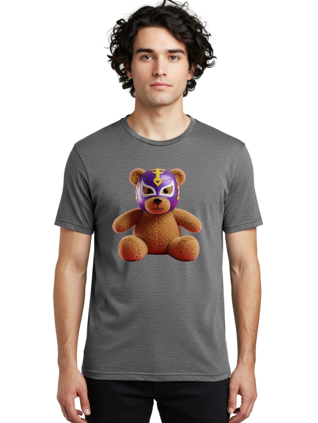Teddy-Luchador Men'S Graphic Tee, 100% Cotton, Comfortable Casual Summer Wear, Machine Washable, Vintage Camera, Old Camera, Antique Camera, Black Camera, Classic Photography, Photography Equipment, Nostalgic Device, Film Camera, Camera Art Baq126 23