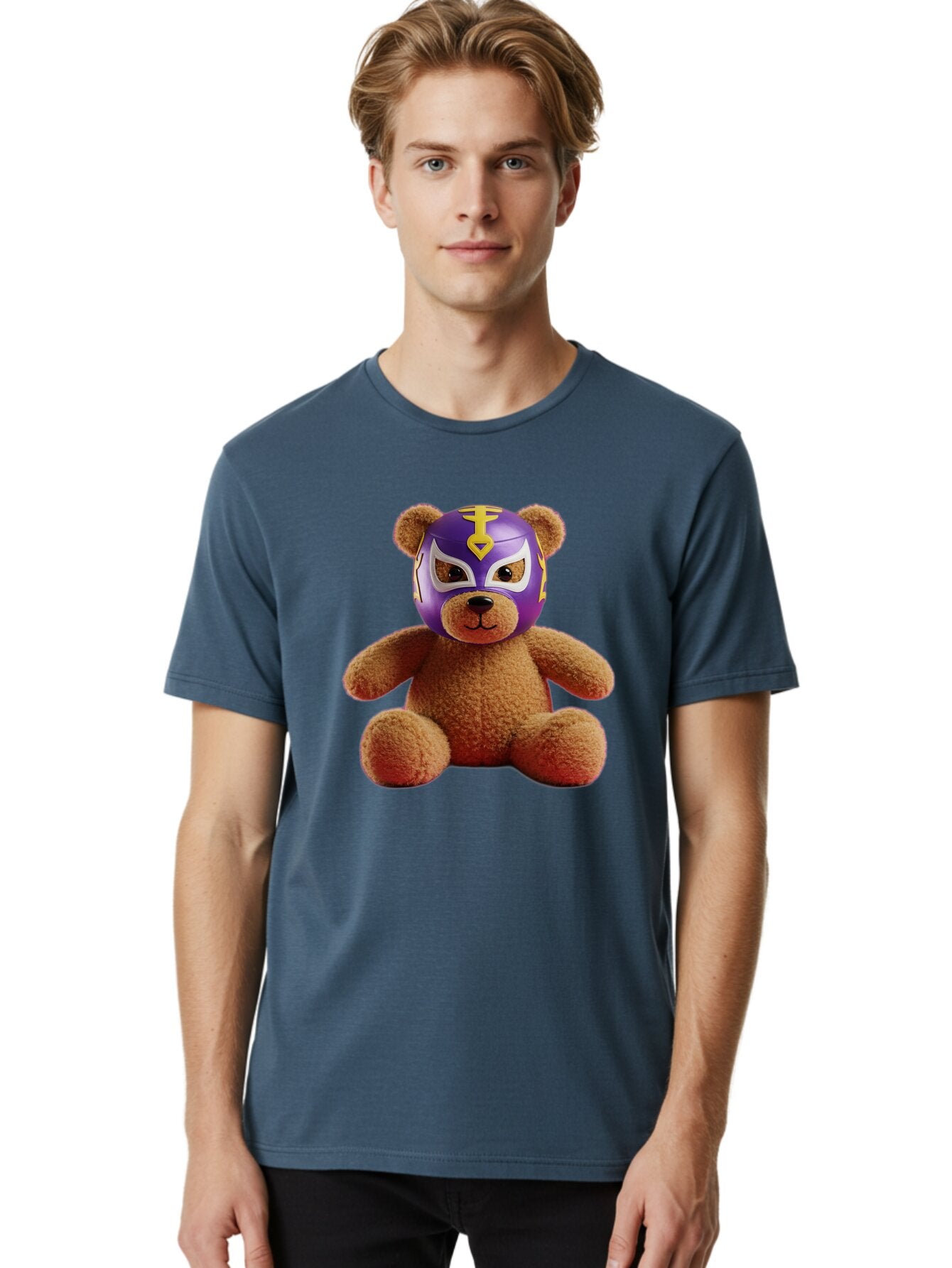 Teddy-Luchador Men'S Graphic Tee, 100% Cotton, Comfortable Casual Summer Wear, Machine Washable, Vintage Camera, Old Camera, Antique Camera, Black Camera, Classic Photography, Photography Equipment, Nostalgic Device, Film Camera, Camera Art Baq126 30