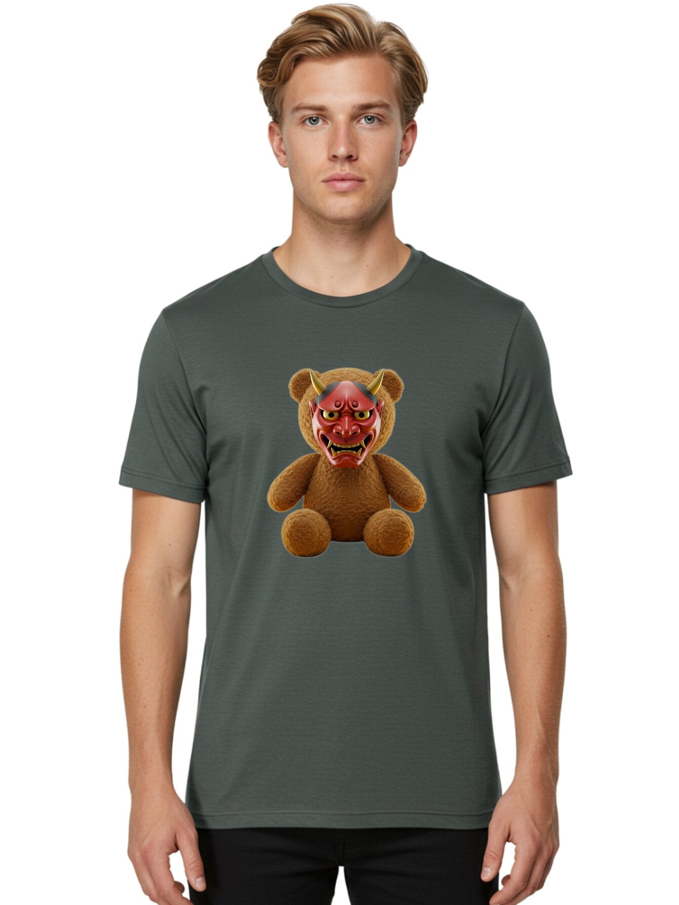Teddy-Oni-Mask Men'S Graphic Tee, 100% Cotton, Comfortable Casual Summer Wear, Machine Washable, Vintage Camera, Old Camera, Antique Camera, Black Camera, Classic Photography, Photography Equipment, Nostalgic Device, Film Camera, Camera Art Baq127 16