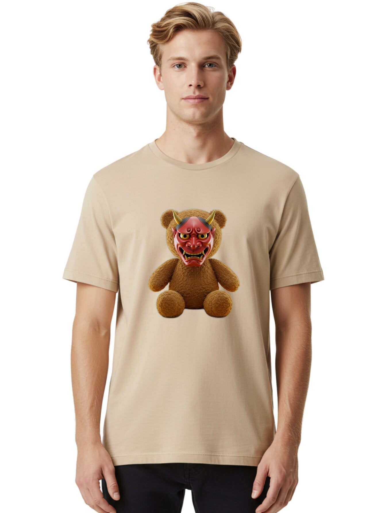 Teddy-Oni-Mask Men'S Graphic Tee, 100% Cotton, Comfortable Casual Summer Wear, Machine Washable, Vintage Camera, Old Camera, Antique Camera, Black Camera, Classic Photography, Photography Equipment, Nostalgic Device, Film Camera, Camera Art Baq127 19