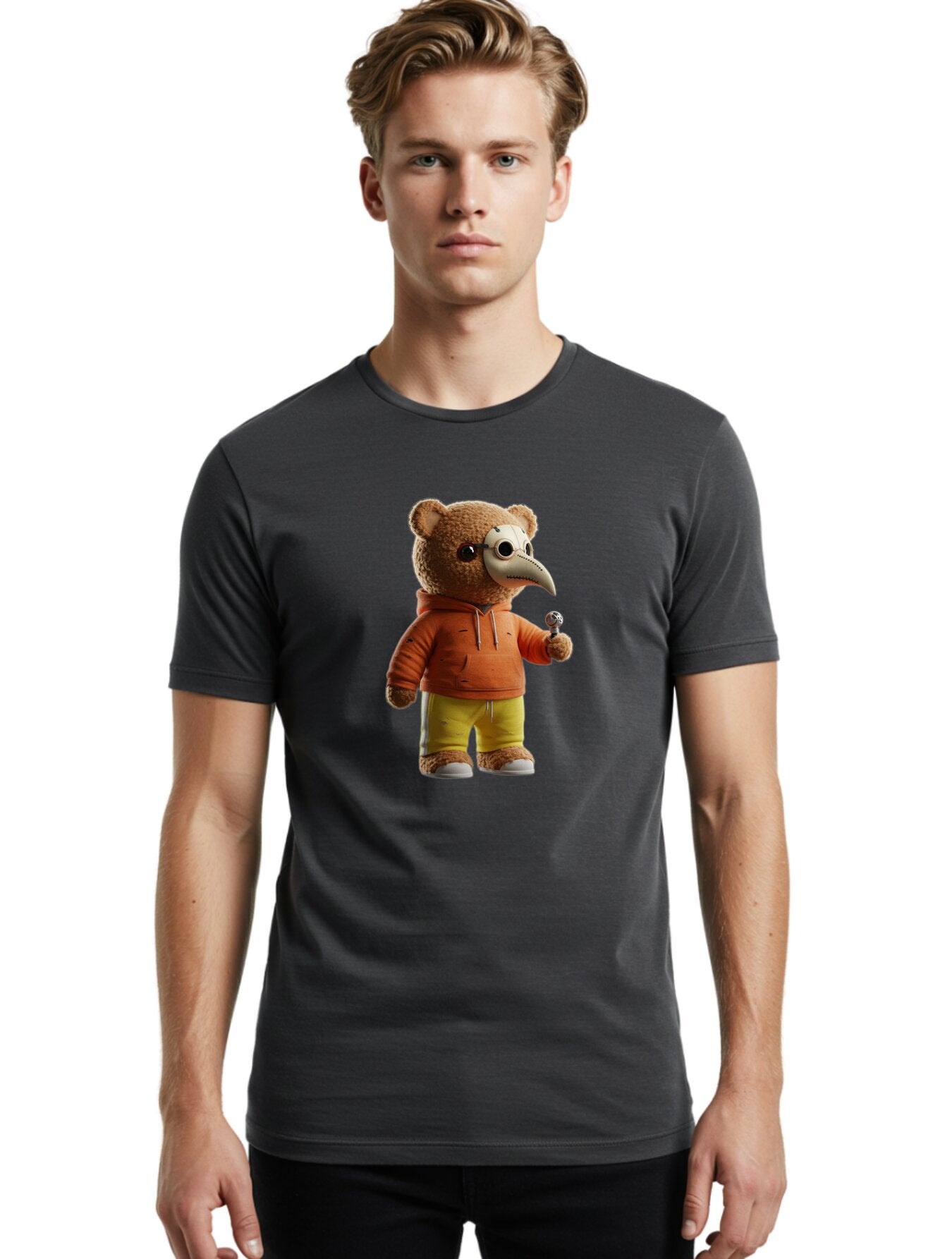 Teddy-Plague-Doctor Men'S Graphic Tee, 100% Cotton, Comfortable Casual Summer Wear, Machine Washable, Vintage Camera, Old Camera, Antique Camera, Black Camera, Classic Photography, Photography Equipment, Nostalgic Device, Film Camera, Baq128 21