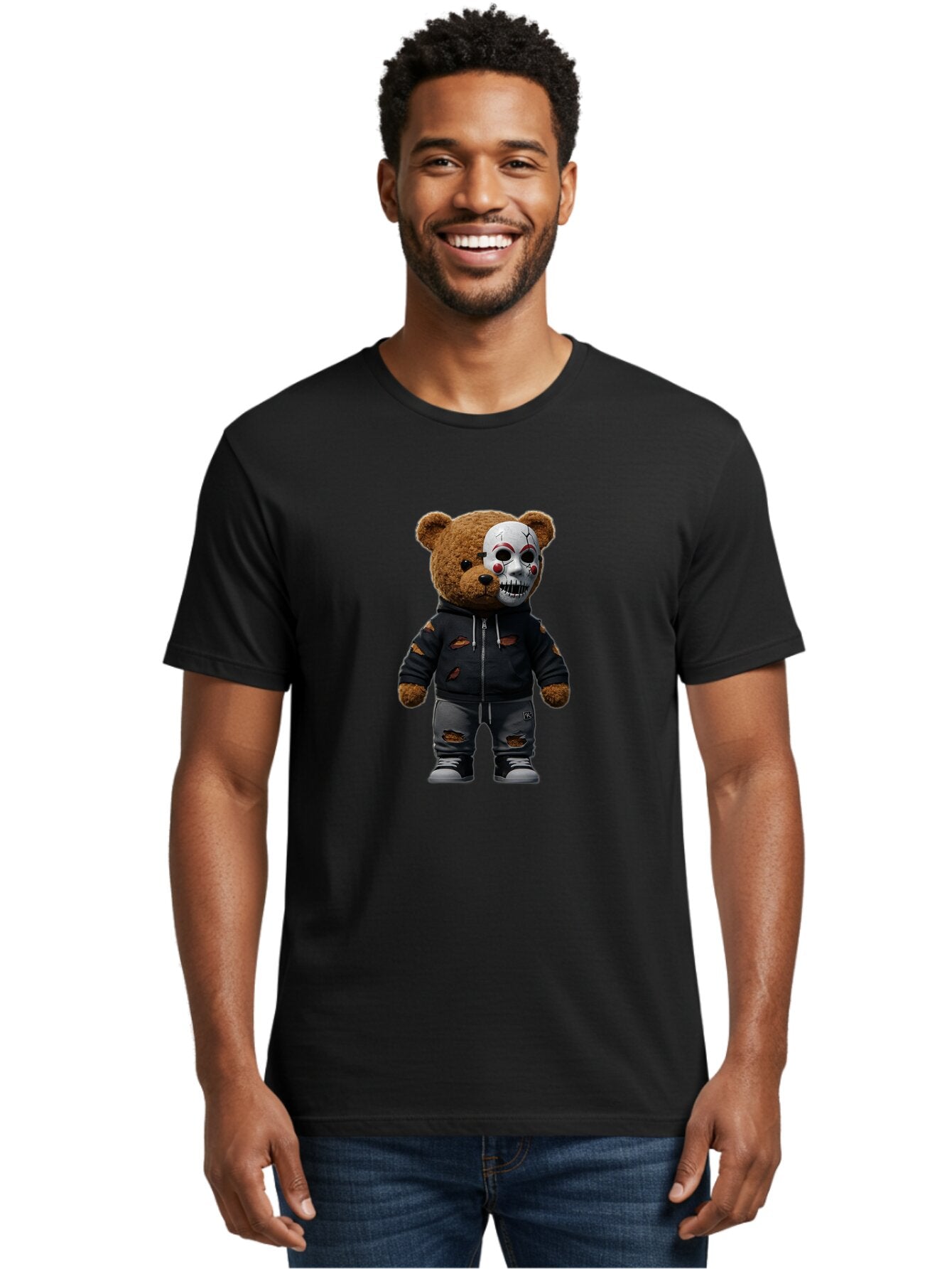 Teddy-Skull Men'S Graphic Tee, 100% Cotton, Comfortable Casual Summer Wear, Machine Washable, Vintage Camera, Old Camera, Antique Camera, Black Camera, Classic Photography, Photography Equipment, Nostalgic Device, Film Camera, Camera Art Baq129 23