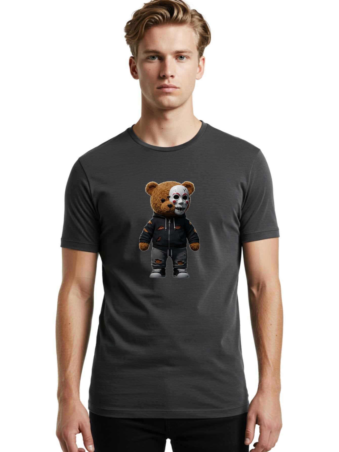 Teddy-Skull Men'S Graphic Tee, 100% Cotton, Comfortable Casual Summer Wear, Machine Washable, Vintage Camera, Old Camera, Antique Camera, Black Camera, Classic Photography, Photography Equipment, Nostalgic Device, Film Camera, Camera Art Baq129 17