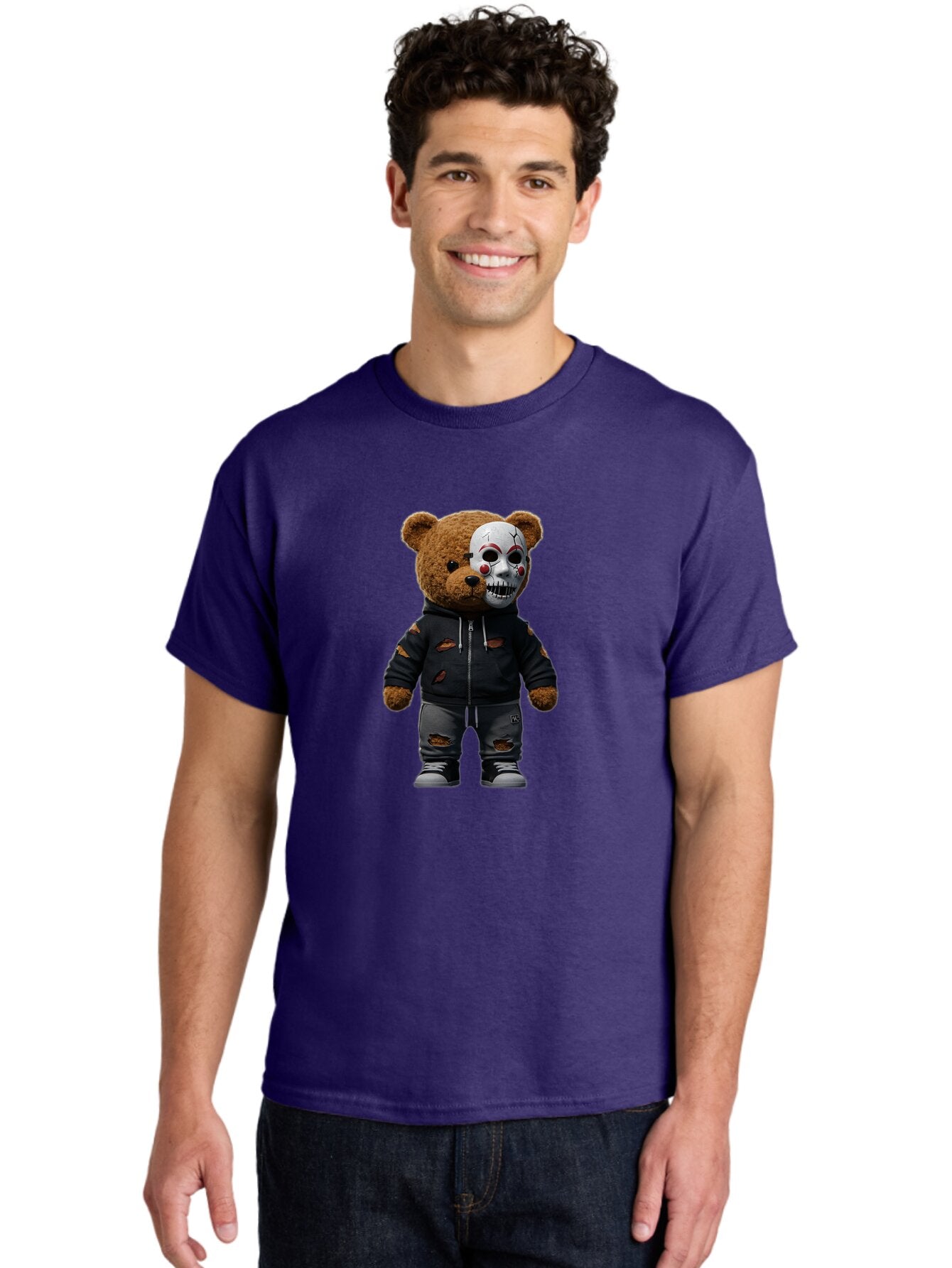 Teddy-Skull Men'S Graphic Tee, 100% Cotton, Comfortable Casual Summer Wear, Machine Washable, Vintage Camera, Old Camera, Antique Camera, Black Camera, Classic Photography, Photography Equipment, Nostalgic Device, Film Camera, Camera Art Baq129 29