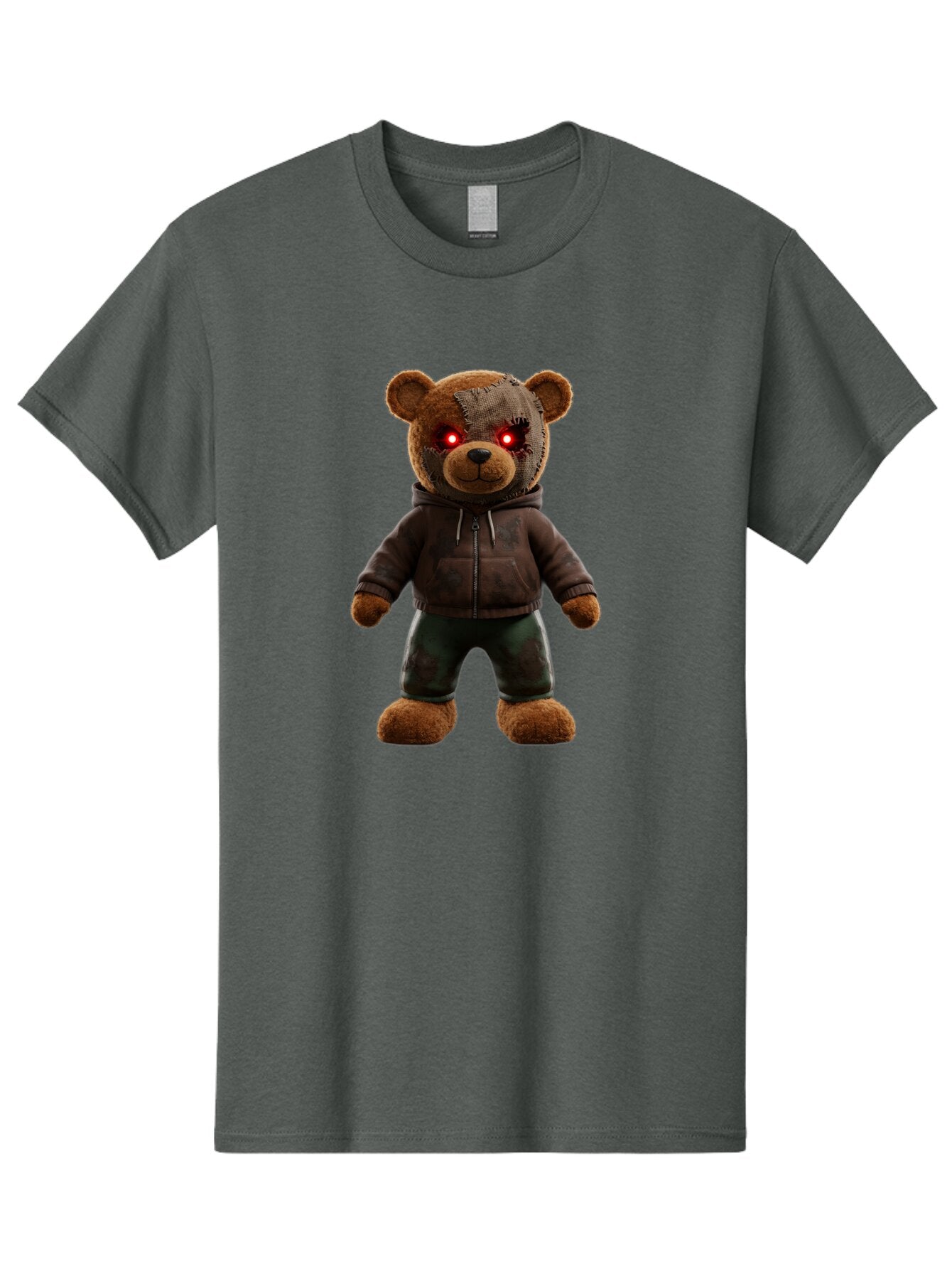 Teddy-With-Glowing-Eyes Men'S Graphic Tee, 100% Cotton, Comfortable Casual Summer Wear, Machine Washable, Vintage Camera, Old Camera, Antique Camera, Black Camera, Classic Photography, Photography Equipment, Nostalgic Device, Film Camera, Baq131 3