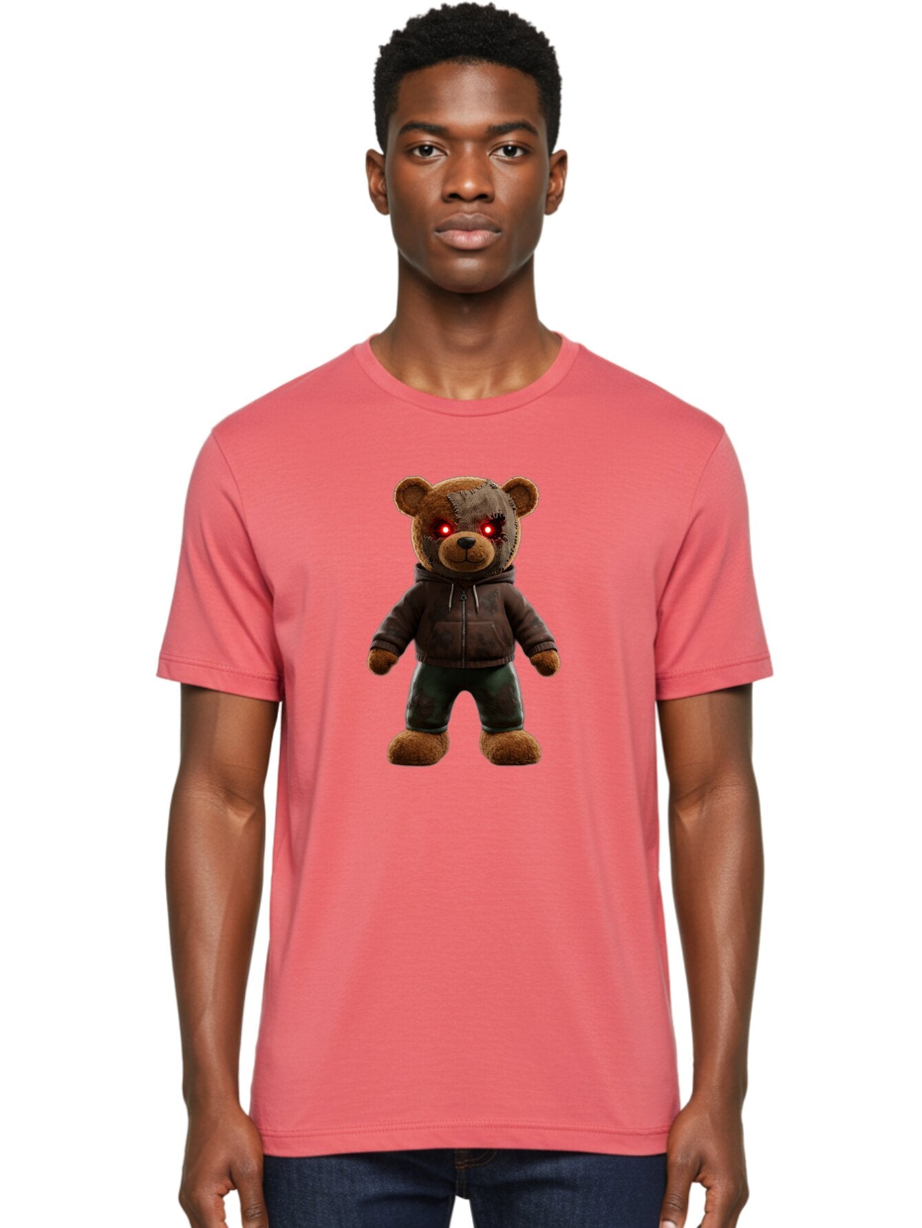 Teddy-With-Glowing-Eyes Men'S Graphic Tee, 100% Cotton, Comfortable Casual Summer Wear, Machine Washable, Vintage Camera, Old Camera, Antique Camera, Black Camera, Classic Photography, Photography Equipment, Nostalgic Device, Film Camera, Baq131 23
