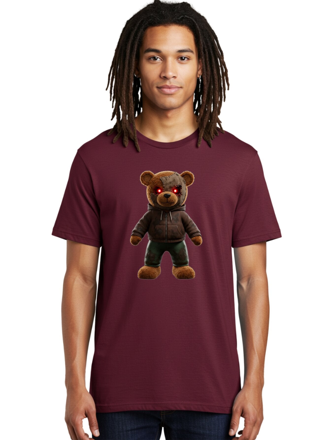 Teddy-With-Glowing-Eyes Men'S Graphic Tee, 100% Cotton, Comfortable Casual Summer Wear, Machine Washable, Vintage Camera, Old Camera, Antique Camera, Black Camera, Classic Photography, Photography Equipment, Nostalgic Device, Film Camera, Baq131 21
