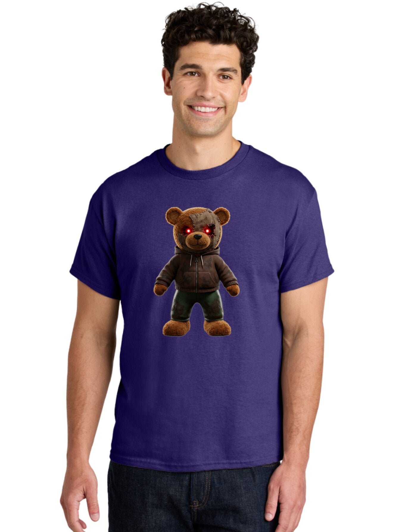 Teddy-With-Glowing-Eyes Men'S Graphic Tee, 100% Cotton, Comfortable Casual Summer Wear, Machine Washable, Vintage Camera, Old Camera, Antique Camera, Black Camera, Classic Photography, Photography Equipment, Nostalgic Device, Film Camera, Baq131 24