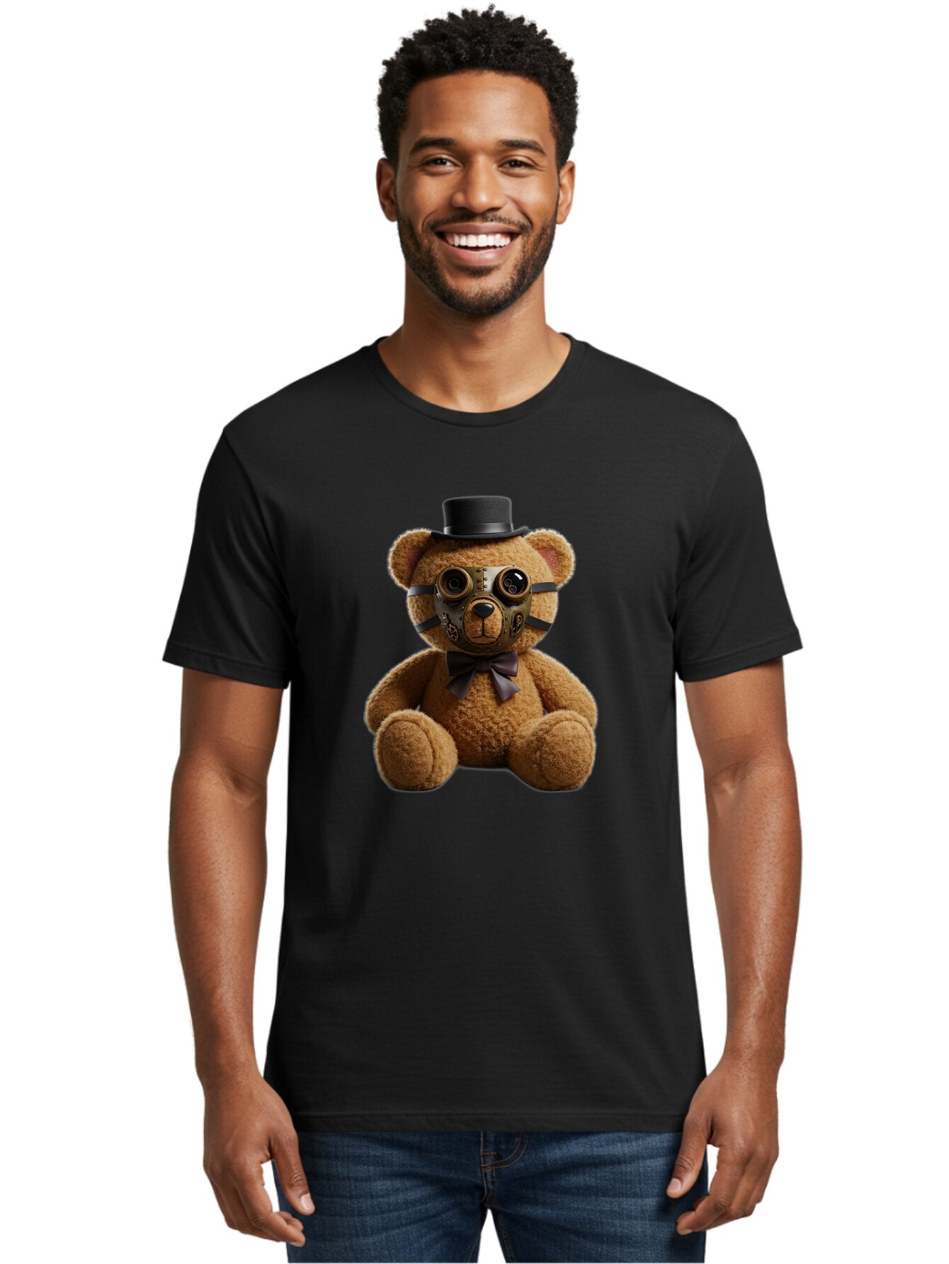Teddy-With-Goggles Men'S Graphic Tee, 100% Cotton, Comfortable Casual Summer Wear, Machine Washable, Vintage Camera, Old Camera, Antique Camera, Black Camera, Classic Photography, Photography Equipment, Nostalgic Device, Film Camera, Baq132 17