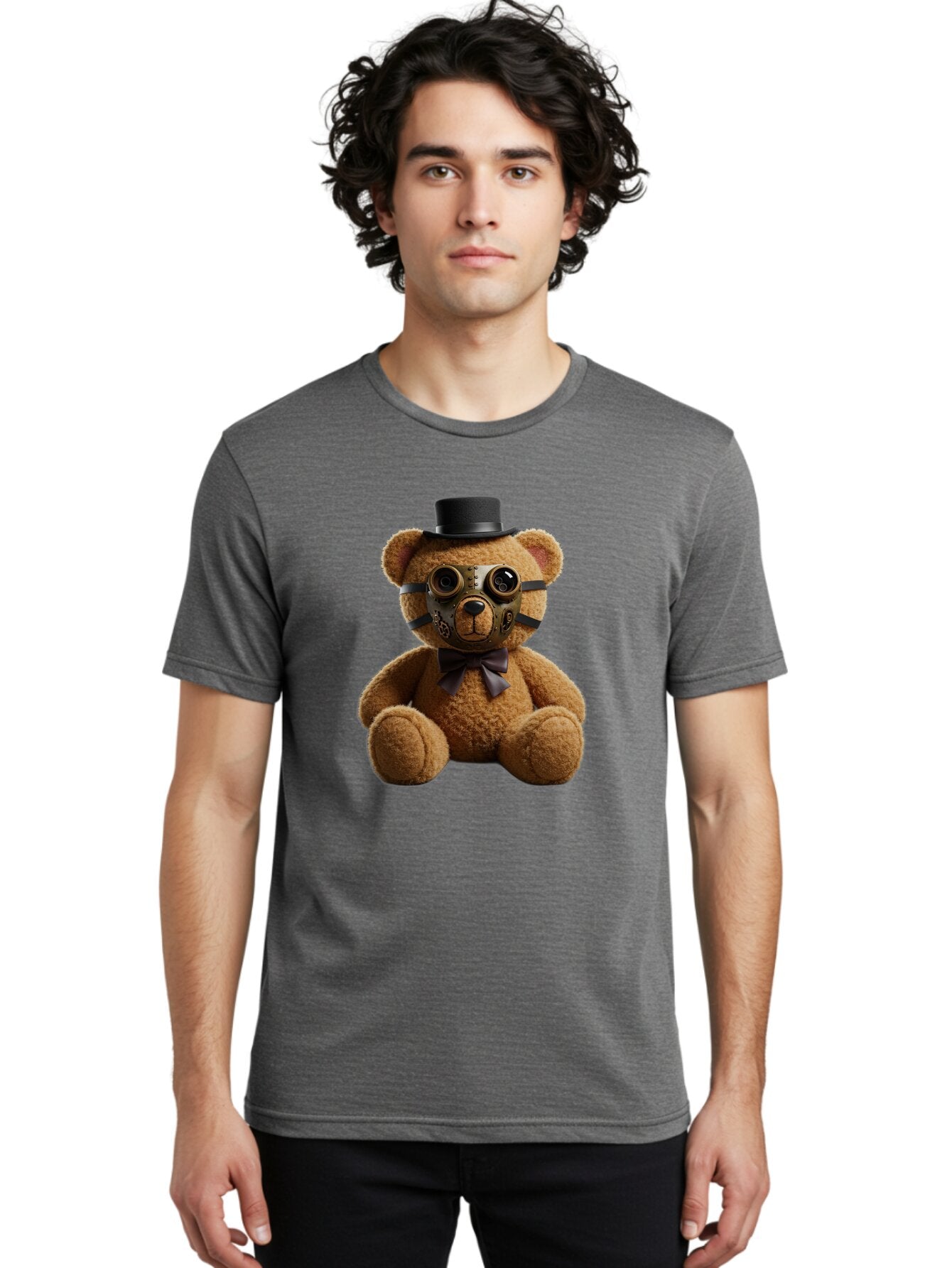 Teddy-With-Goggles Men'S Graphic Tee, 100% Cotton, Comfortable Casual Summer Wear, Machine Washable, Vintage Camera, Old Camera, Antique Camera, Black Camera, Classic Photography, Photography Equipment, Nostalgic Device, Film Camera, Baq132 22