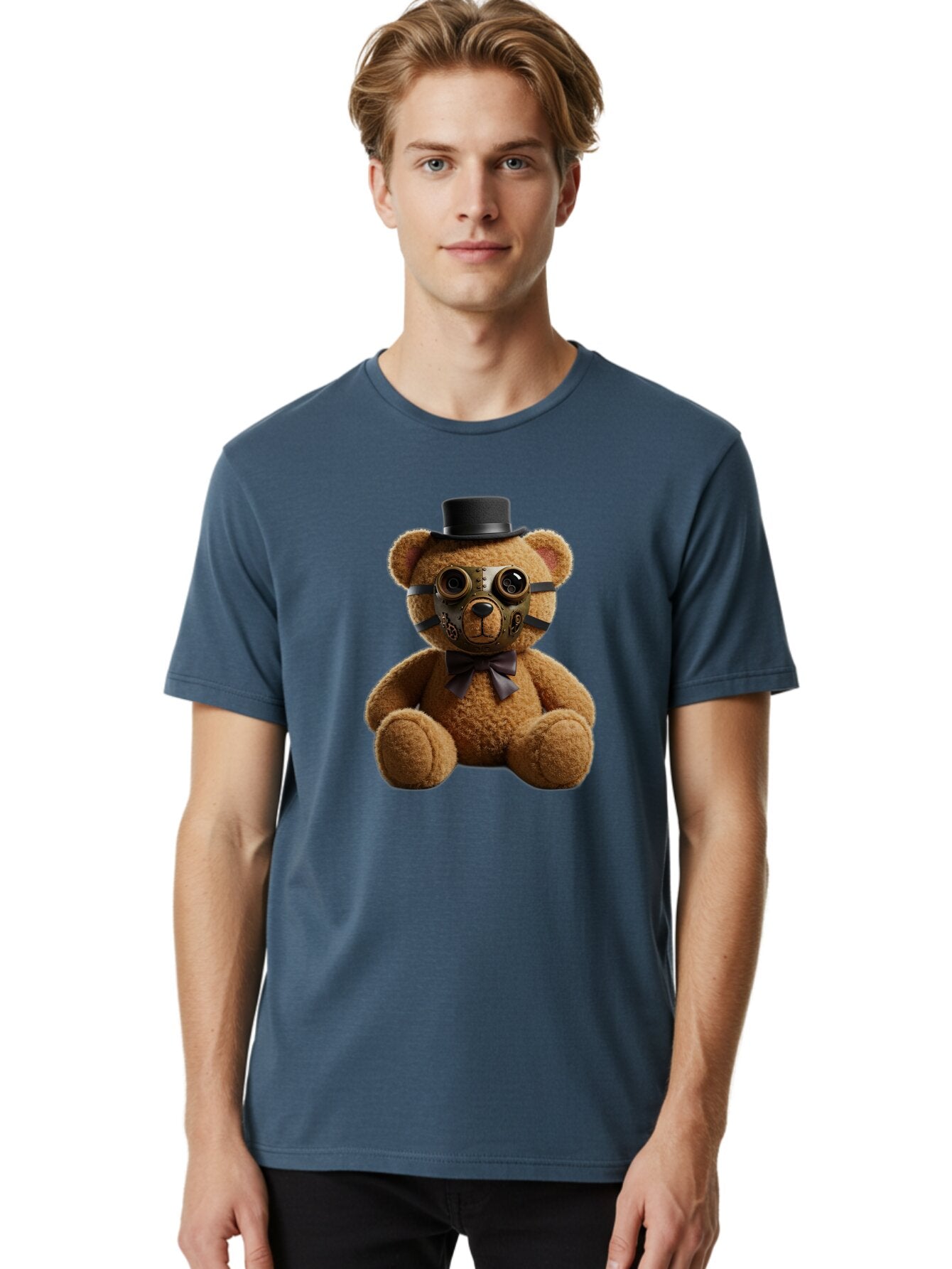 Teddy-With-Goggles Men'S Graphic Tee, 100% Cotton, Comfortable Casual Summer Wear, Machine Washable, Vintage Camera, Old Camera, Antique Camera, Black Camera, Classic Photography, Photography Equipment, Nostalgic Device, Film Camera, Baq132 21