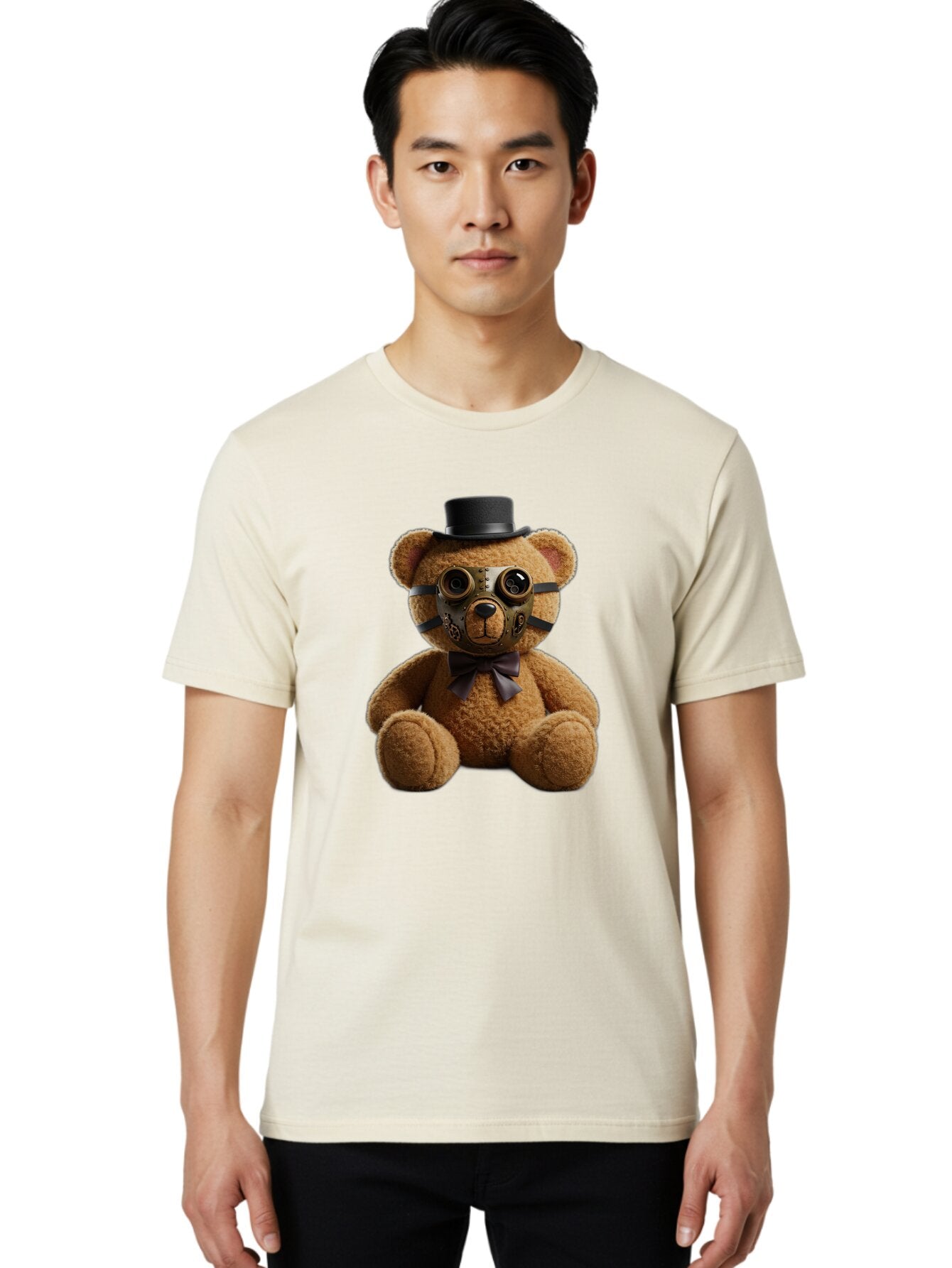 Teddy-With-Goggles Men'S Graphic Tee, 100% Cotton, Comfortable Casual Summer Wear, Machine Washable, Vintage Camera, Old Camera, Antique Camera, Black Camera, Classic Photography, Photography Equipment, Nostalgic Device, Film Camera, Baq132 16