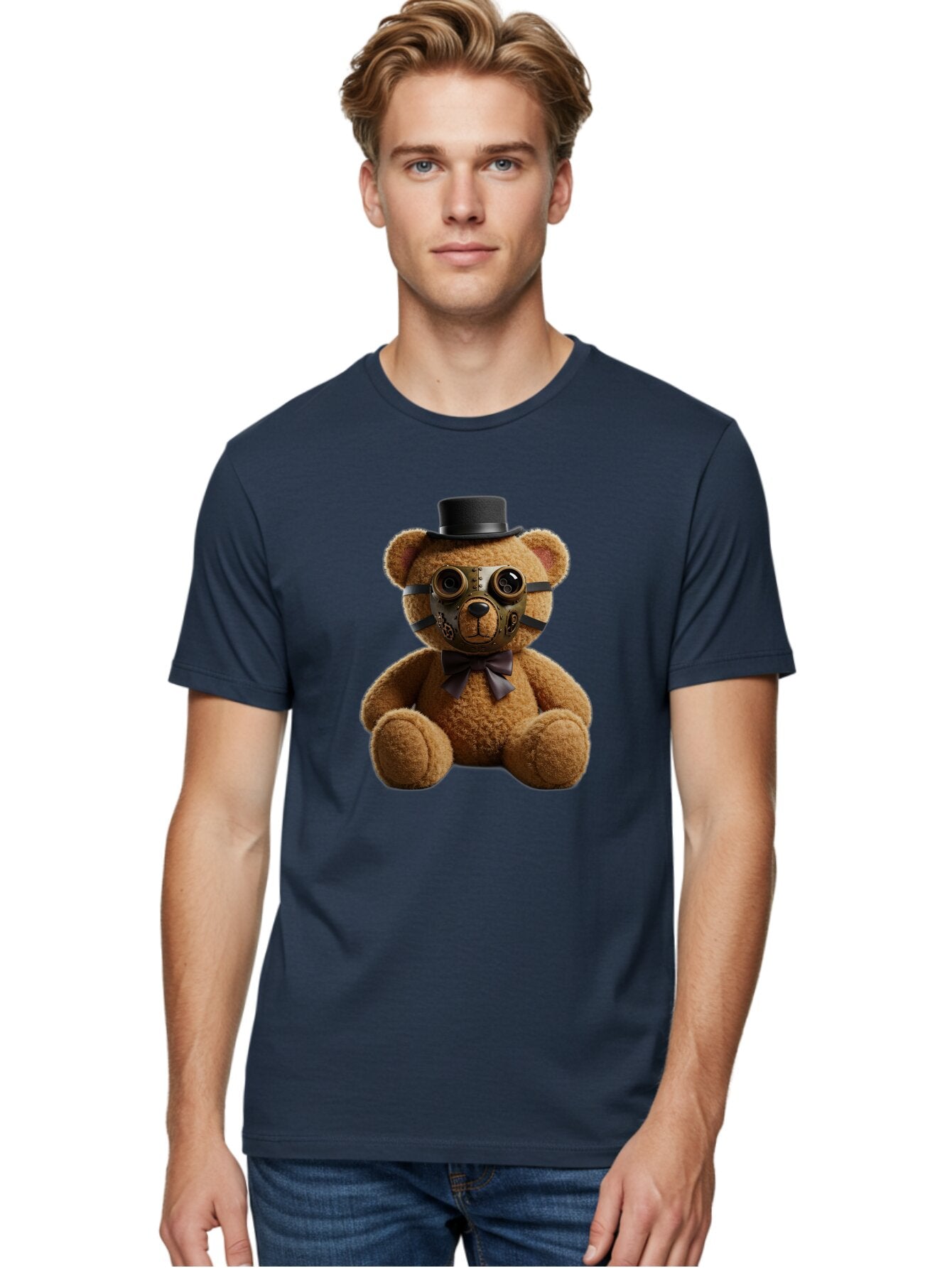Teddy-With-Goggles Men'S Graphic Tee, 100% Cotton, Comfortable Casual Summer Wear, Machine Washable, Vintage Camera, Old Camera, Antique Camera, Black Camera, Classic Photography, Photography Equipment, Nostalgic Device, Film Camera, Baq132 19