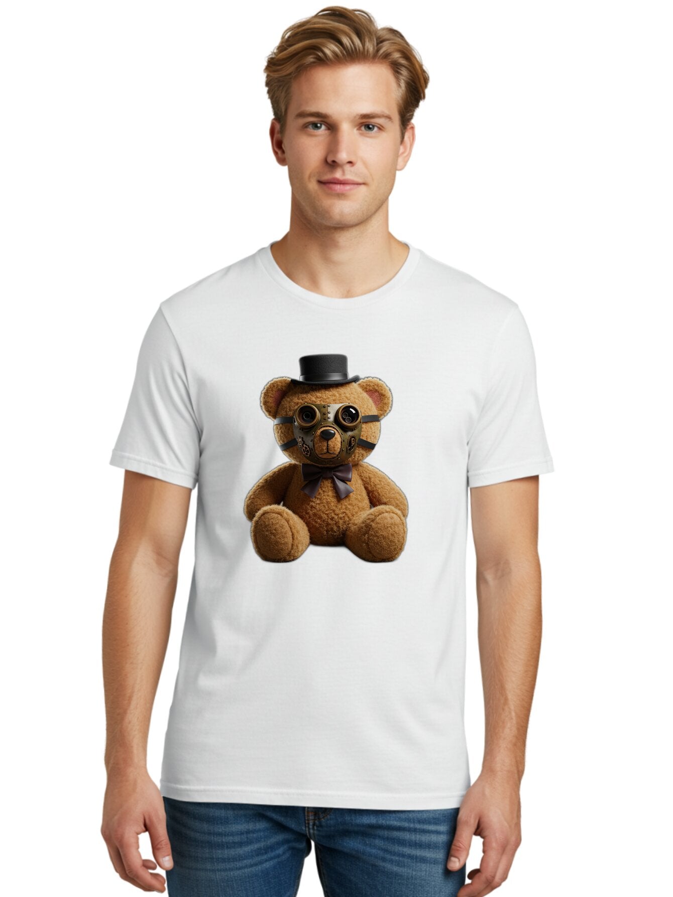 Teddy-With-Goggles Men'S Graphic Tee, 100% Cotton, Comfortable Casual Summer Wear, Machine Washable, Vintage Camera, Old Camera, Antique Camera, Black Camera, Classic Photography, Photography Equipment, Nostalgic Device, Film Camera, Baq132 28