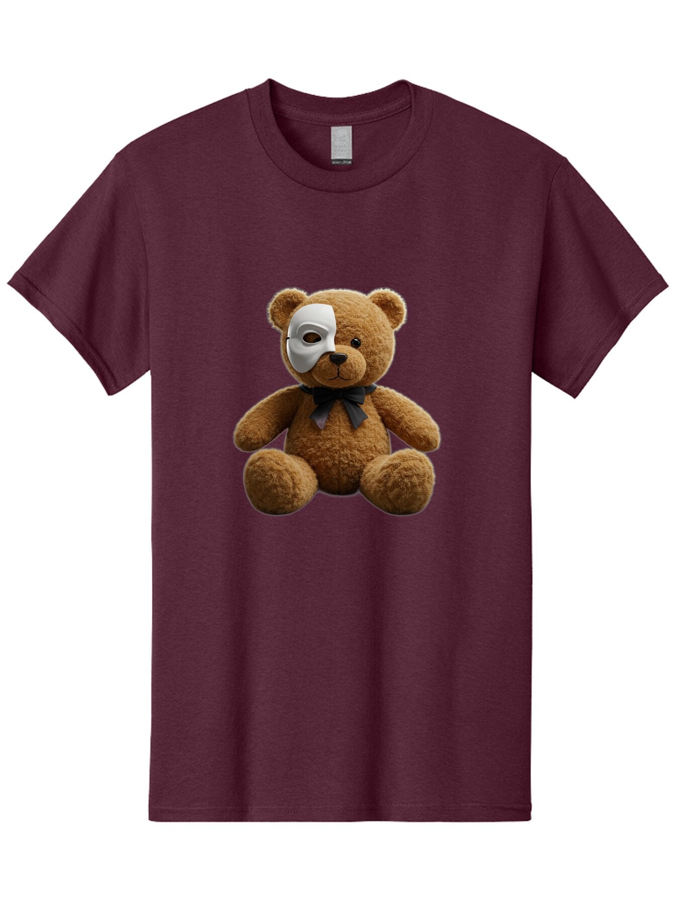 Teddy-With-Mask-1 Men'S Graphic Tee, 100% Cotton, Comfortable Casual Summer Wear, Machine Washable, Vintage Camera, Old Camera, Antique Camera, Black Camera, Classic Photography, Photography Equipment, Nostalgic Device, Film Camera, Camera Art Baq133 6