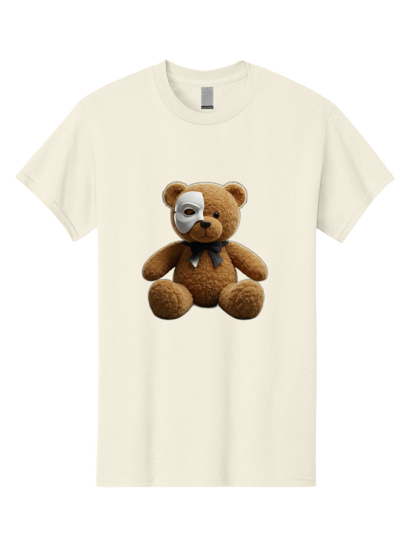 Teddy-With-Mask-1 Men'S Graphic Tee, 100% Cotton, Comfortable Casual Summer Wear, Machine Washable, Vintage Camera, Old Camera, Antique Camera, Black Camera, Classic Photography, Photography Equipment, Nostalgic Device, Film Camera, Camera Art Baq133 1